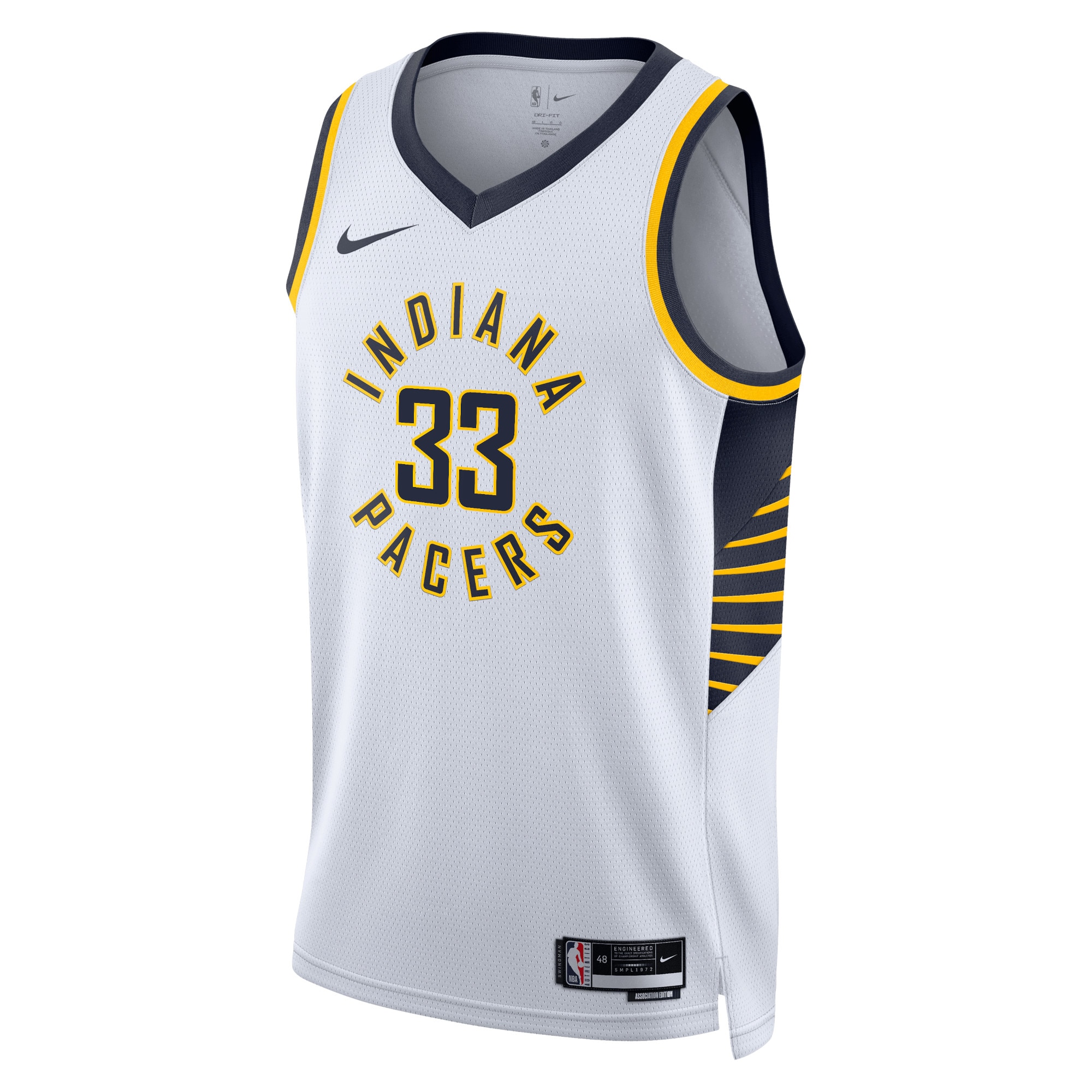 Indiana Pacers Association Edition Swingman Jersey - White - Myles Turner - Unisex - JS662 