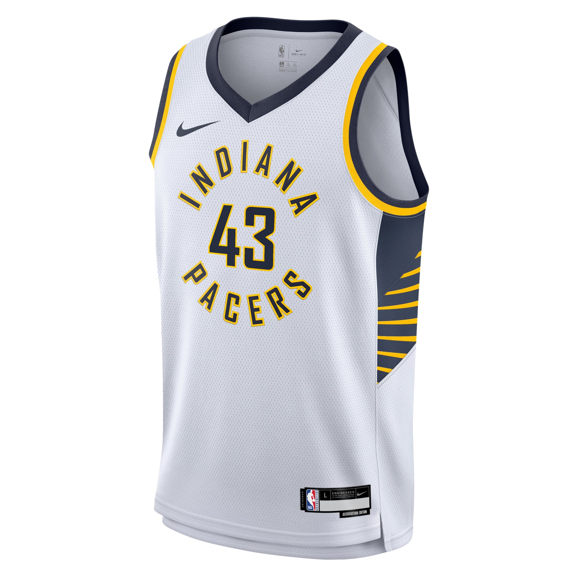Alternative view of Indiana Pacers Association Edition Swingman Jersey - White - Pascal Siakam - Youth - JS464 