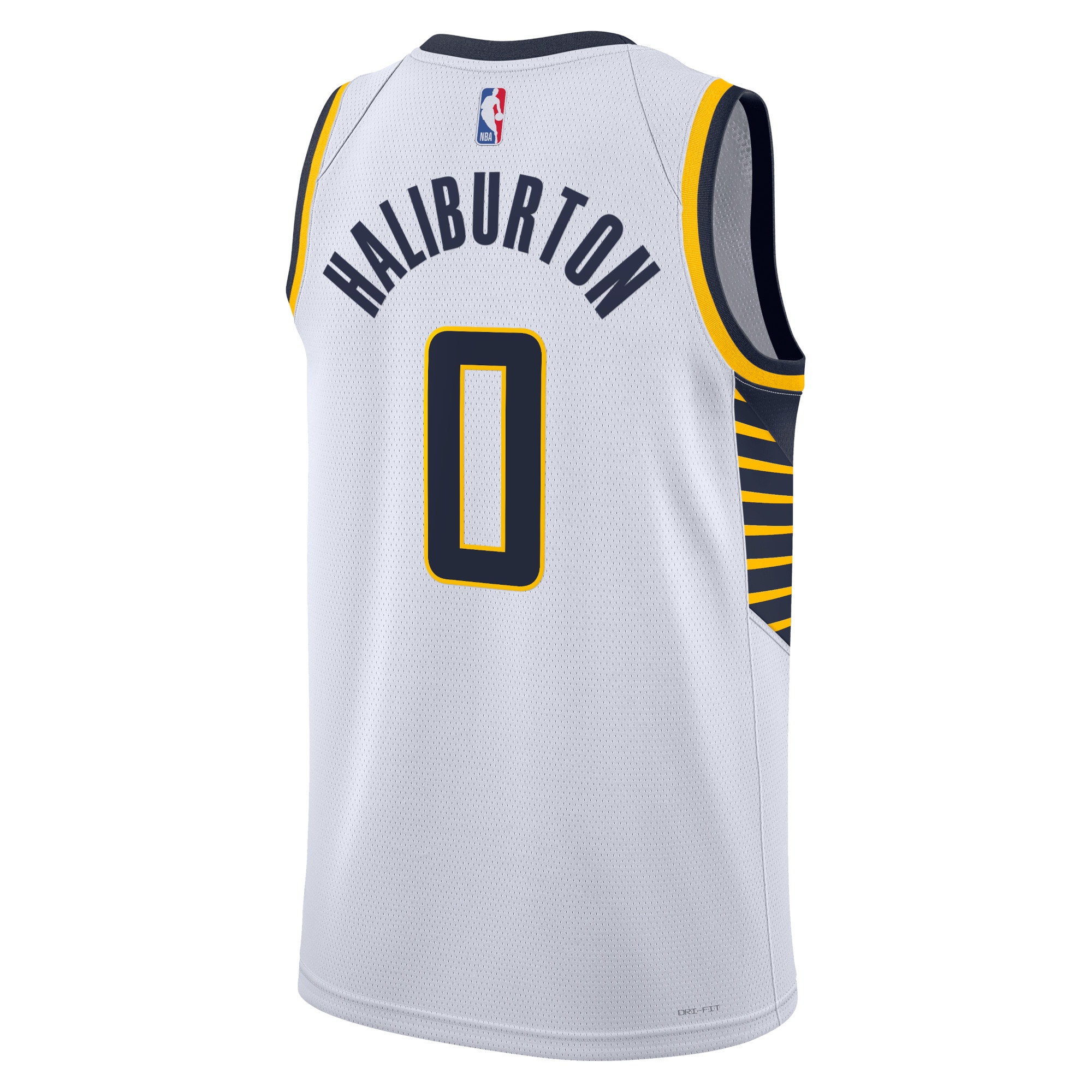 Alternative view of Indiana Pacers Association Edition Swingman Jersey - White - Tyrese Haliburton - Unisex - JS152 