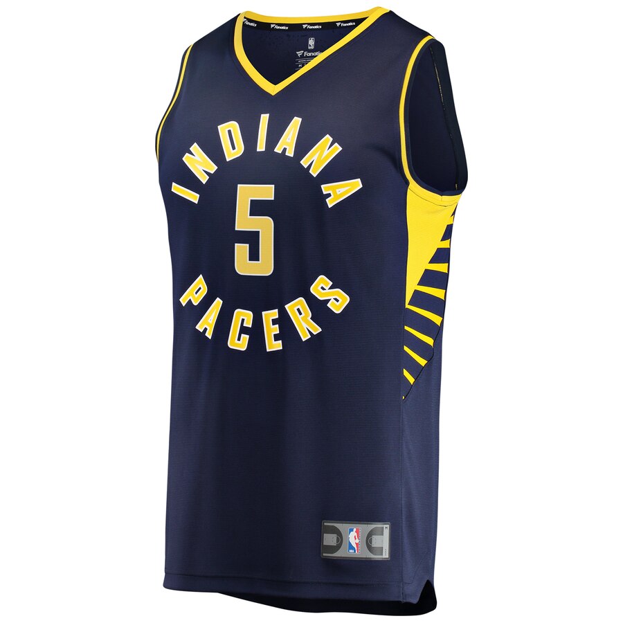 Alternative view of Indiana Pacers Edmond Sumner Fanatics Branded Youth Fast Break Player Jersey - Icon Edition - Navy