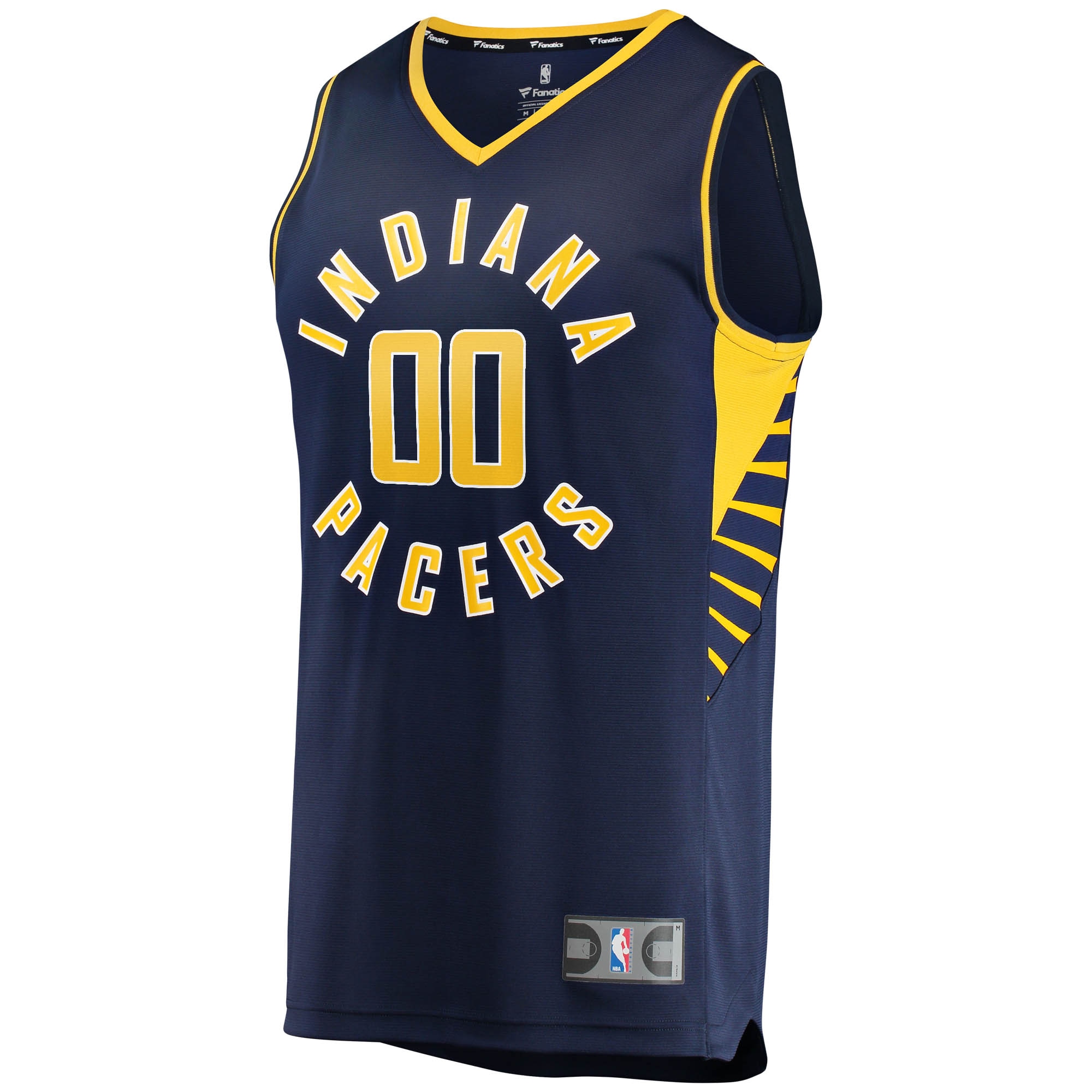 Alternative view of Indiana Pacers Fanatics Youth Fast Break Custom Replica Jersey Navy - Icon Edition