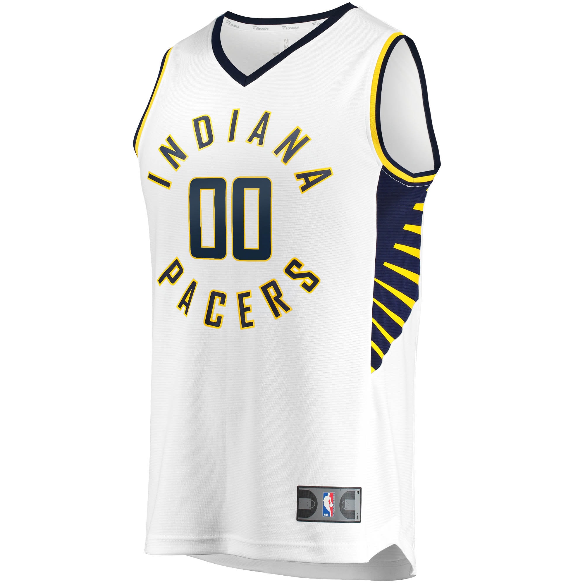 Alternative view of Indiana Pacers Fanatics Youth Fast Break Custom Replica Jersey White - Association Edition