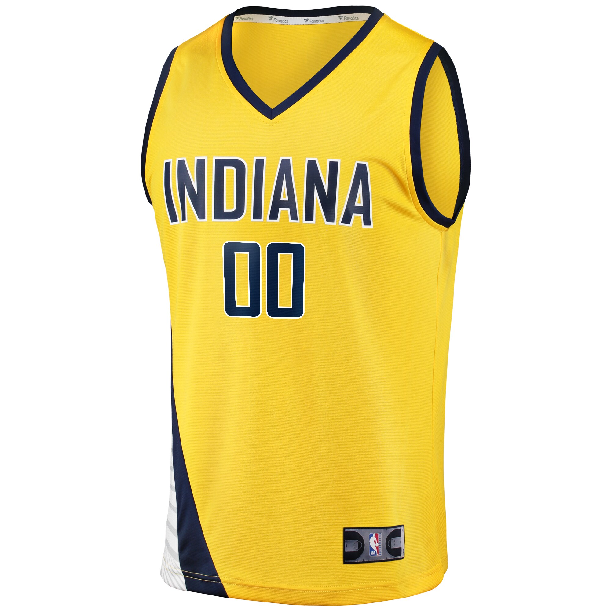 Alternative view of Indiana Pacers Fanatics Youth Fast Break Replica Custom Jersey - Statement Edition - Gold