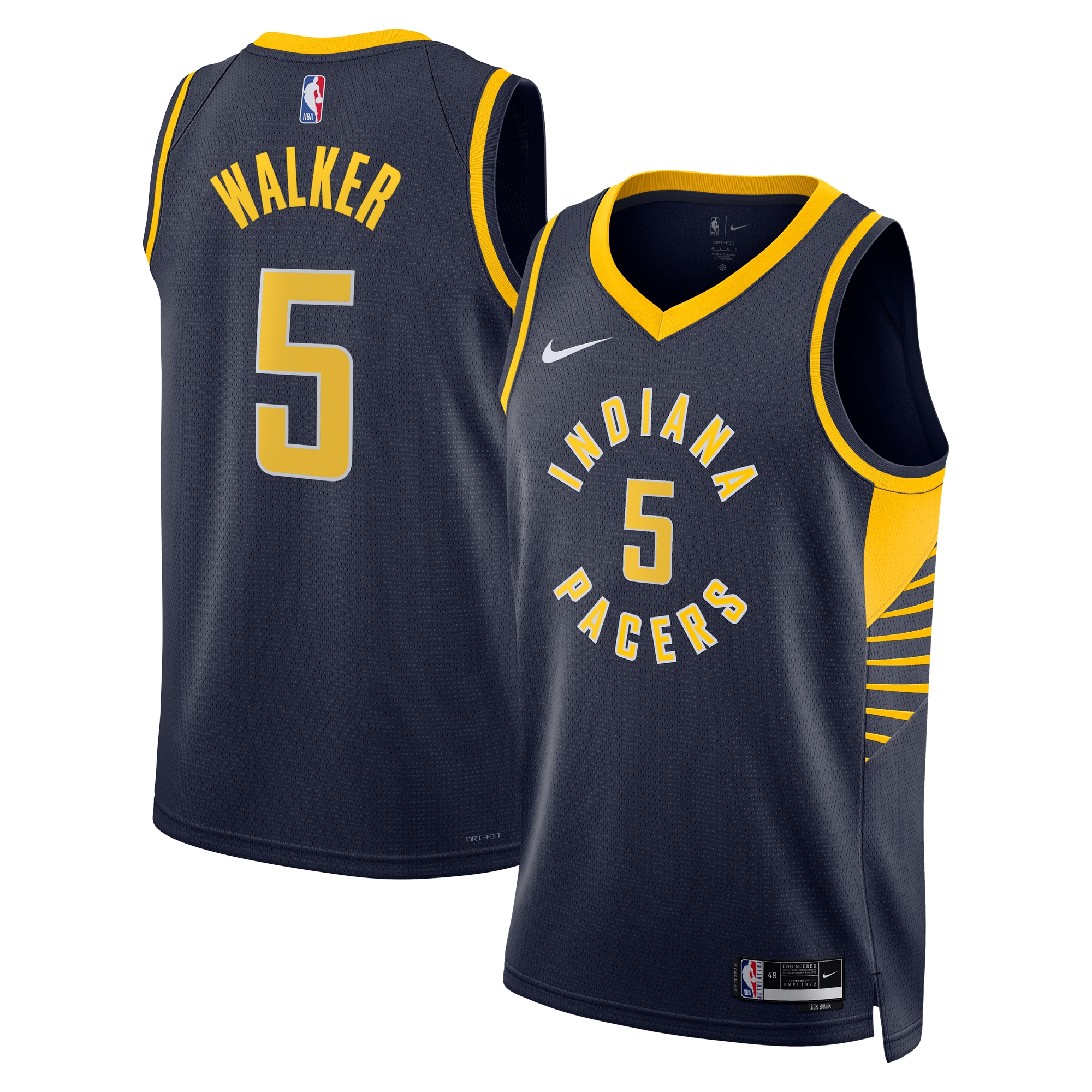 Indiana Pacers Icon Edition Swingman Jersey - Navy - Jarace Walker - Unisex - JS389 
