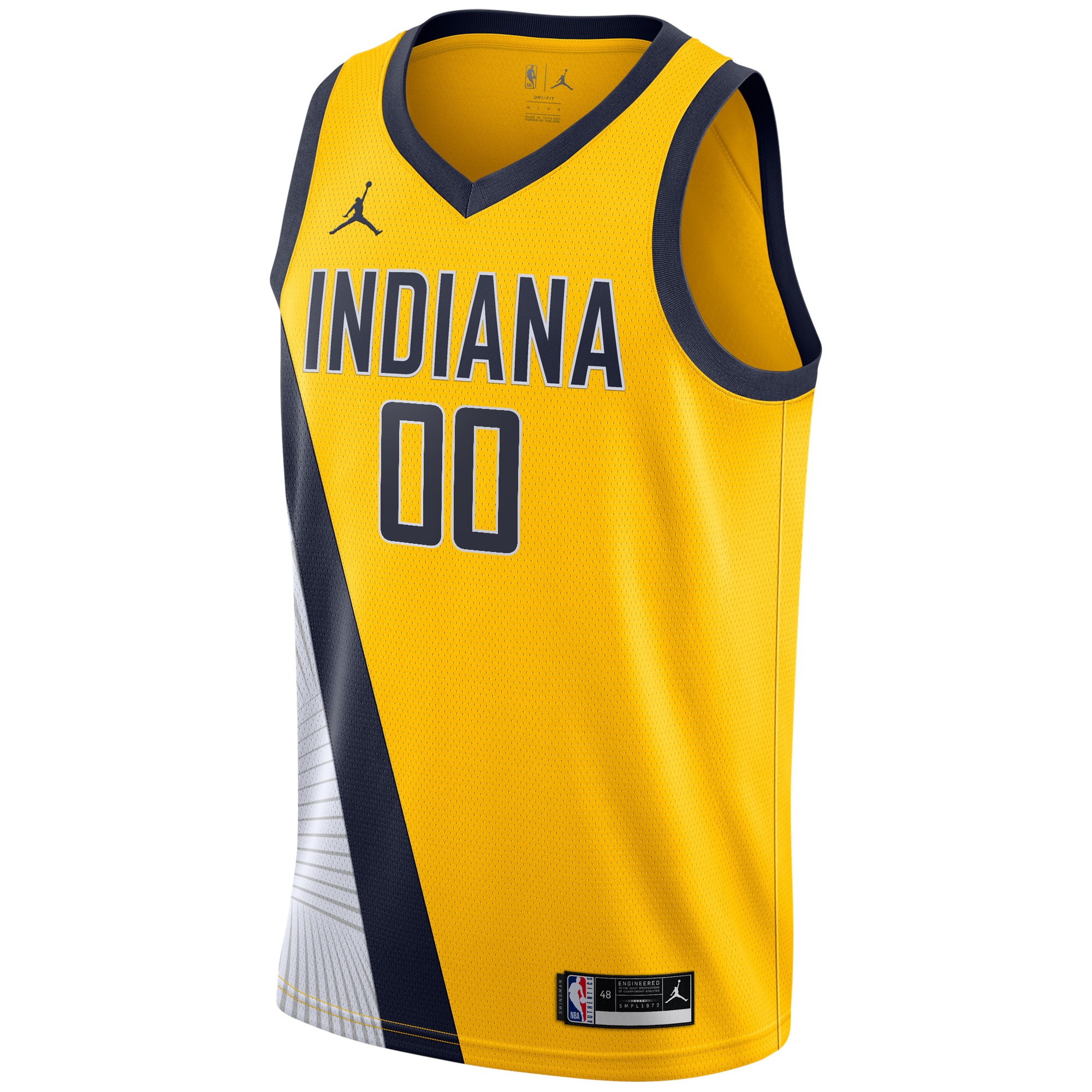 Alternative view of Indiana Pacers Jordan Brand Swingman Custom Jersey - Statement Edition - Gold