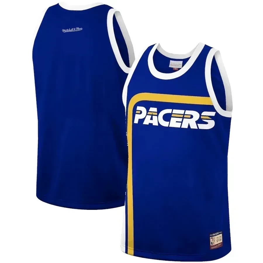 Indiana Pacers Mitchell & Ness Hardwood Classics Team Heritage Fashion Jersey - Royal - JS382 