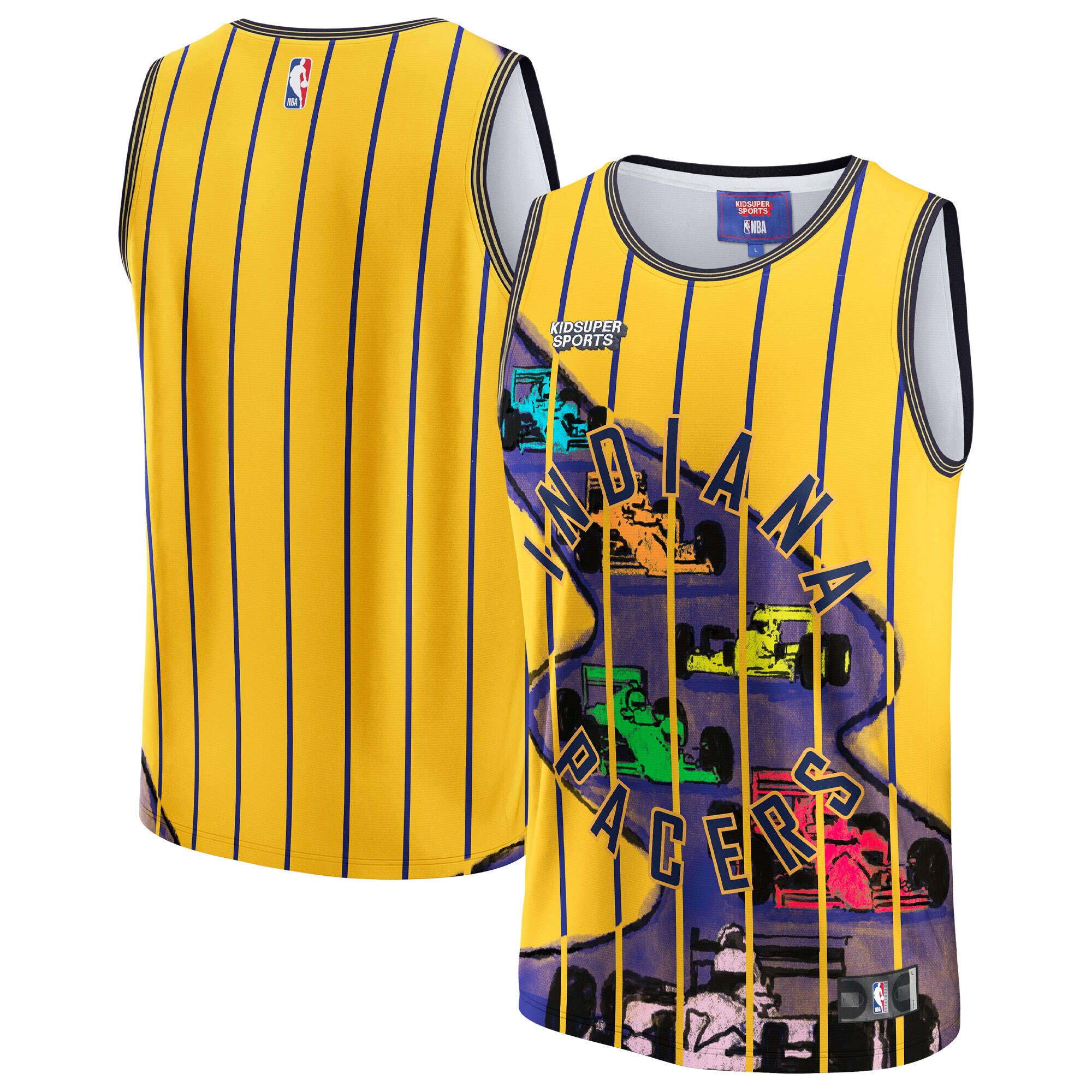 Indiana Pacers Nba & Kidsuper Studios By Fanatics Unisex Hometown Jersey - Gold