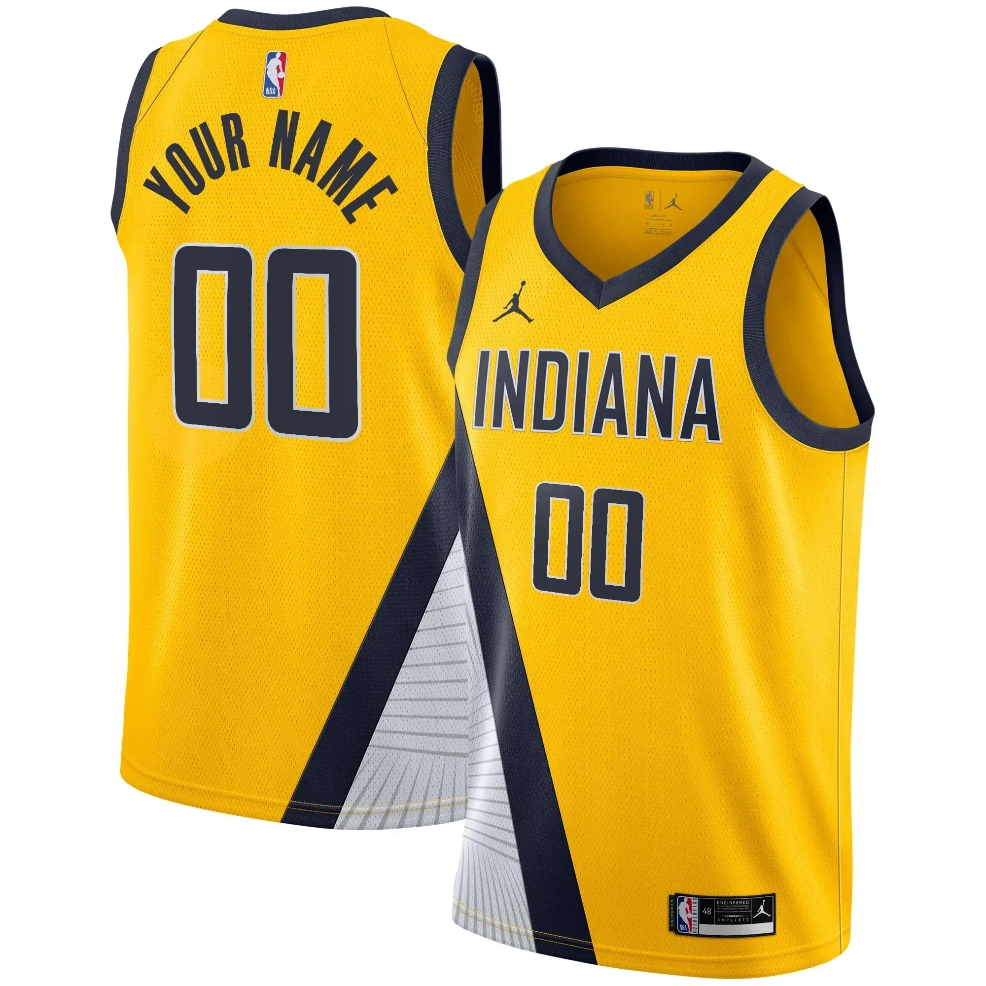 Indiana Pacers Swingman Custom Jersey - Statement Edition - Gold - JS994 