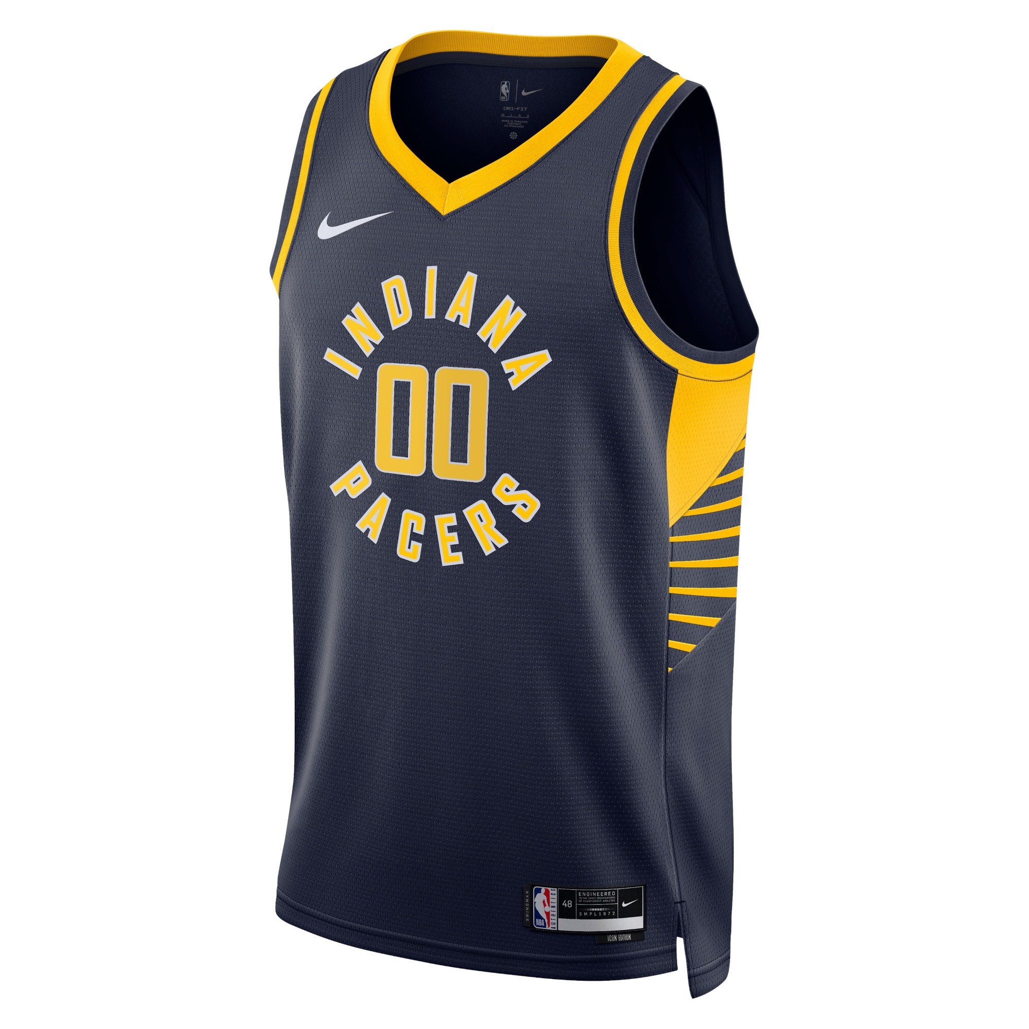 Alternative view of Indiana Pacers Unisex 2022/23 Swingman Custom Jersey Navy - Icon Edition
