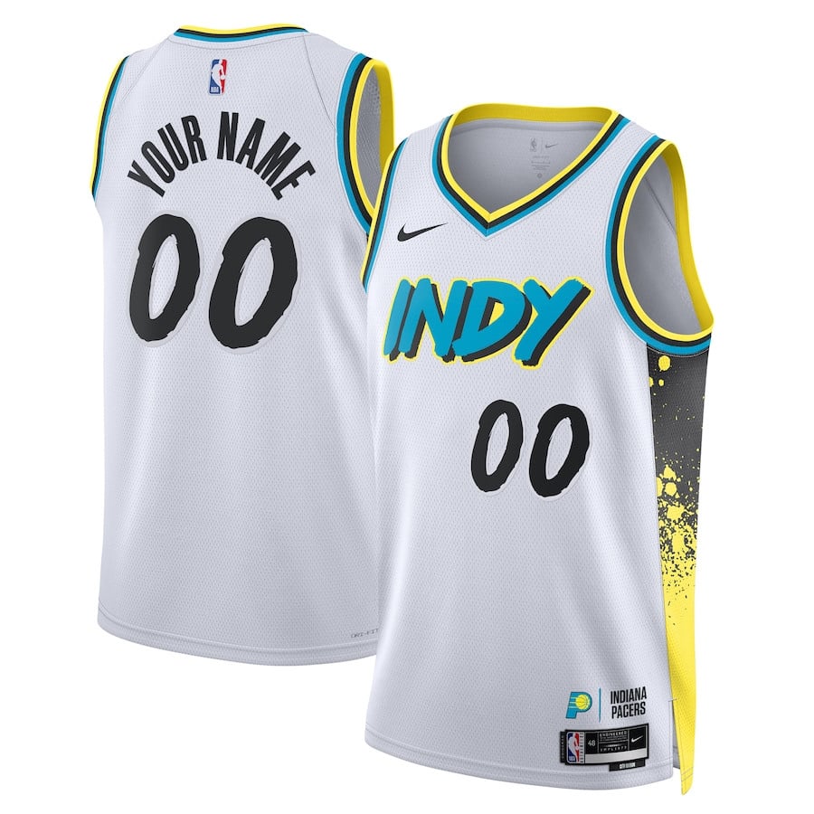 Indiana Pacers Unisex 2024/25 Custom Swingman Jersey - City Edition - White - JS533 