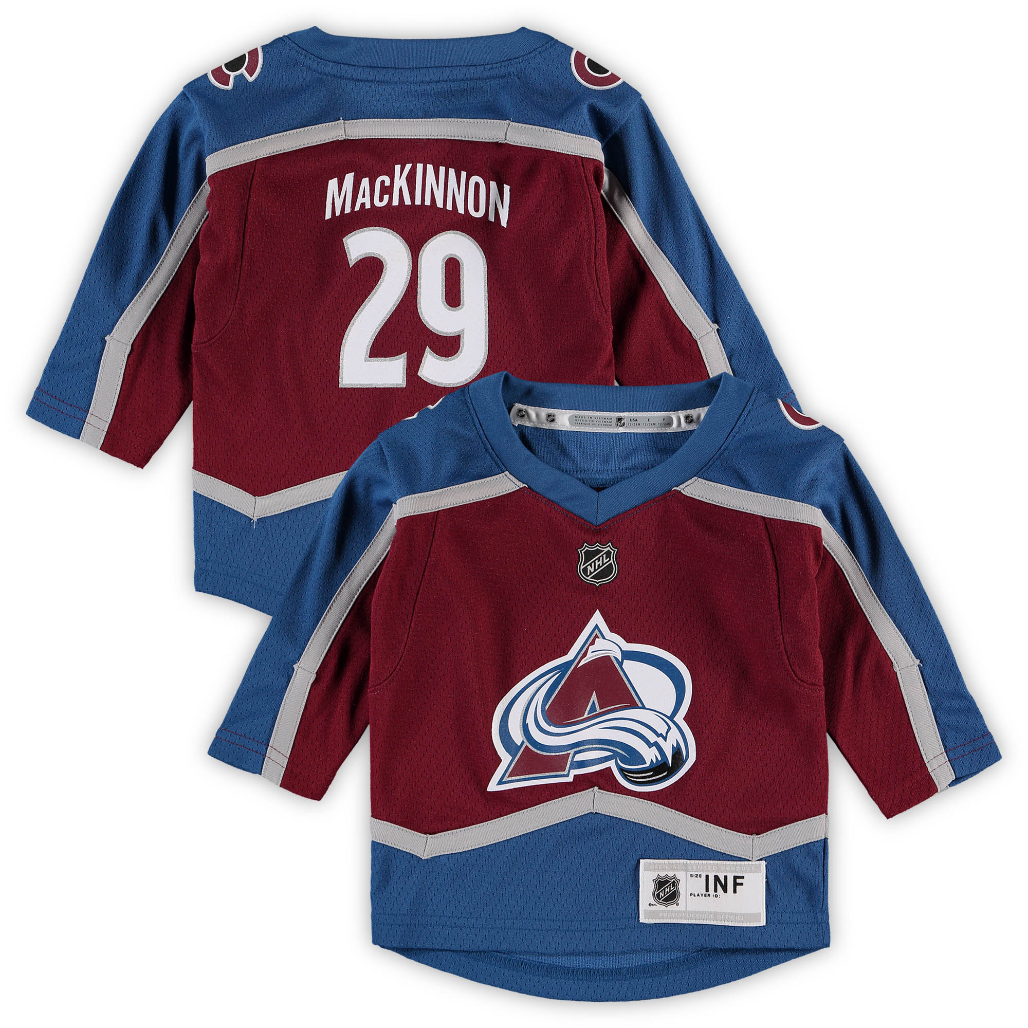 Infant Colorado Avalanche Nathan MacKinnon Burgundy Home Player Jersey - JS730 
