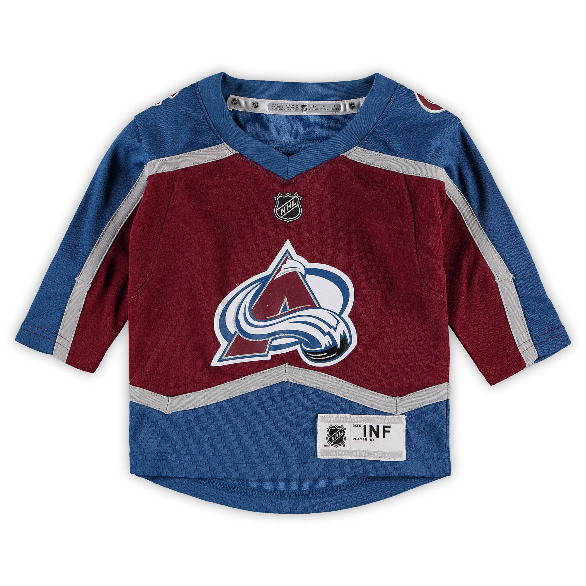 Alternative view of Infant Colorado Avalanche Nathan MacKinnon Burgundy Home Player Jersey - JS730 
