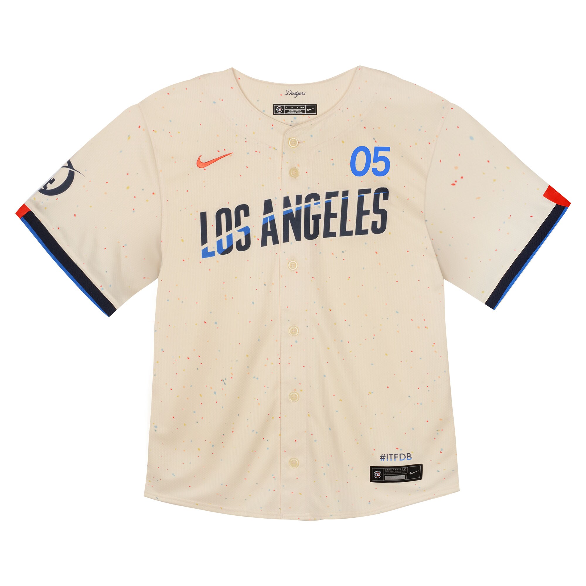 Alternative view of Infant Los Angeles Dodgers Freddie Freeman Cream 2024 City Connect Limited Player Jersey 