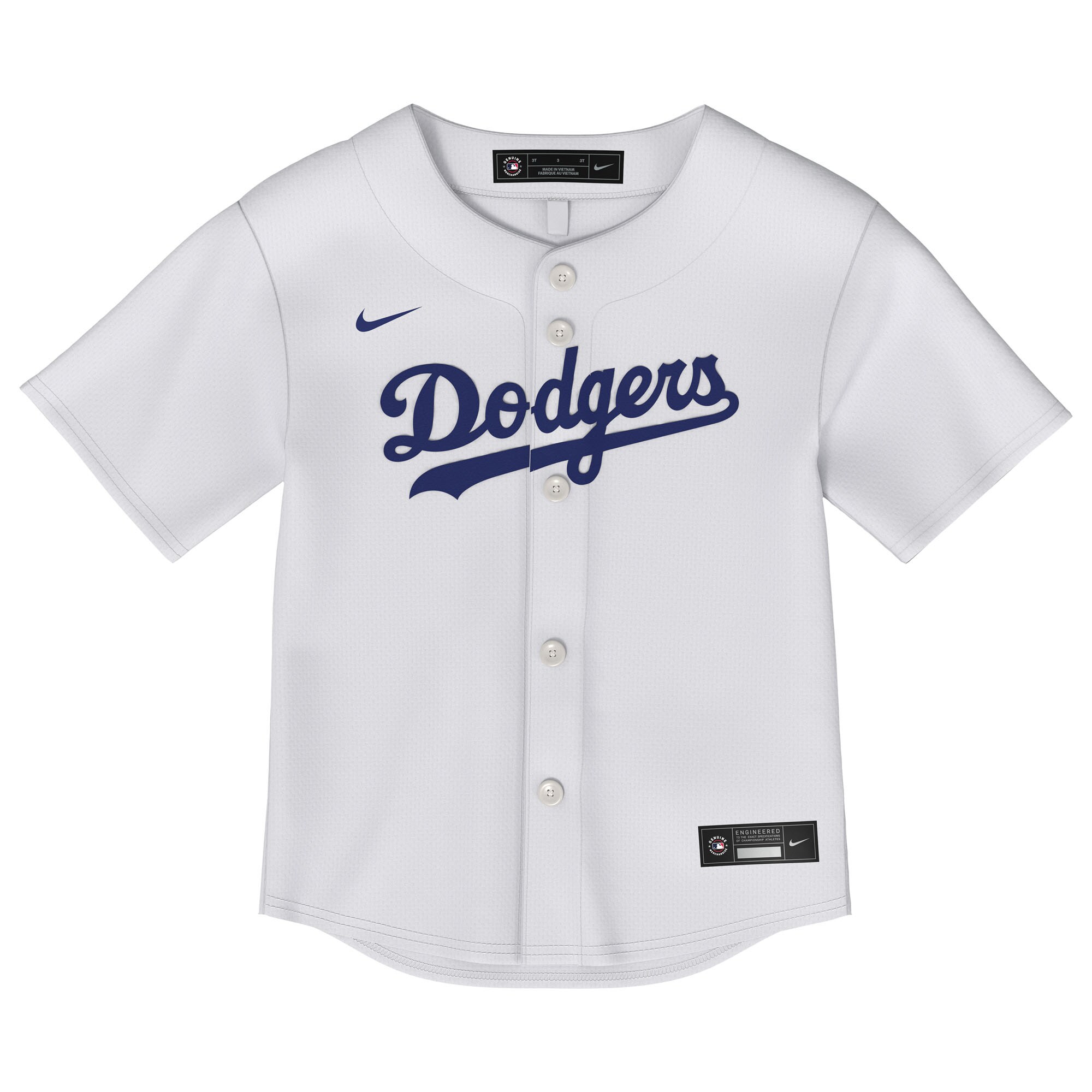 Alternative view of Infant Los Angeles Dodgers White Home Jersey 
