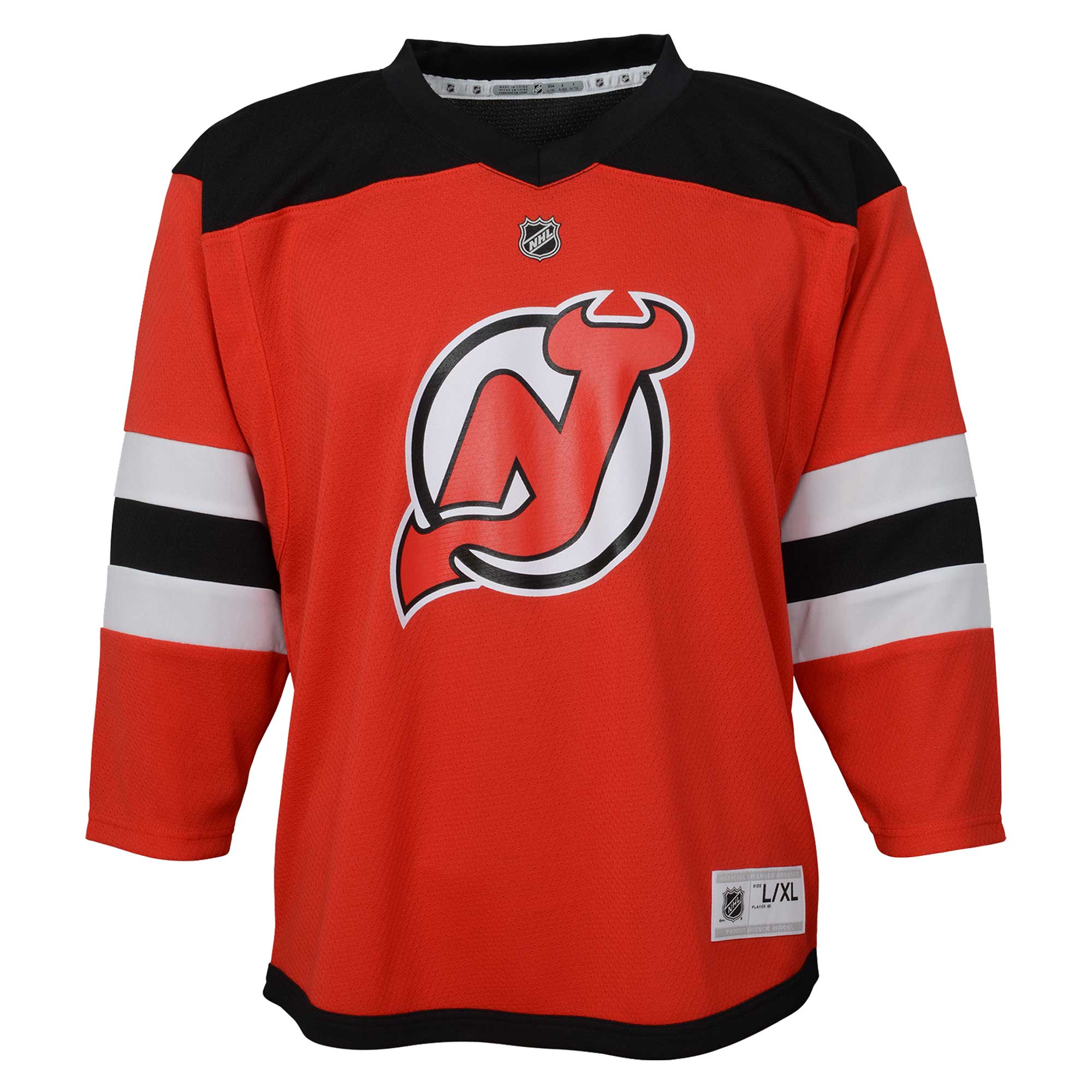 Alternative view of Infant New Jersey Devils Jack Hughes Red Home Player Jersey - JS845 