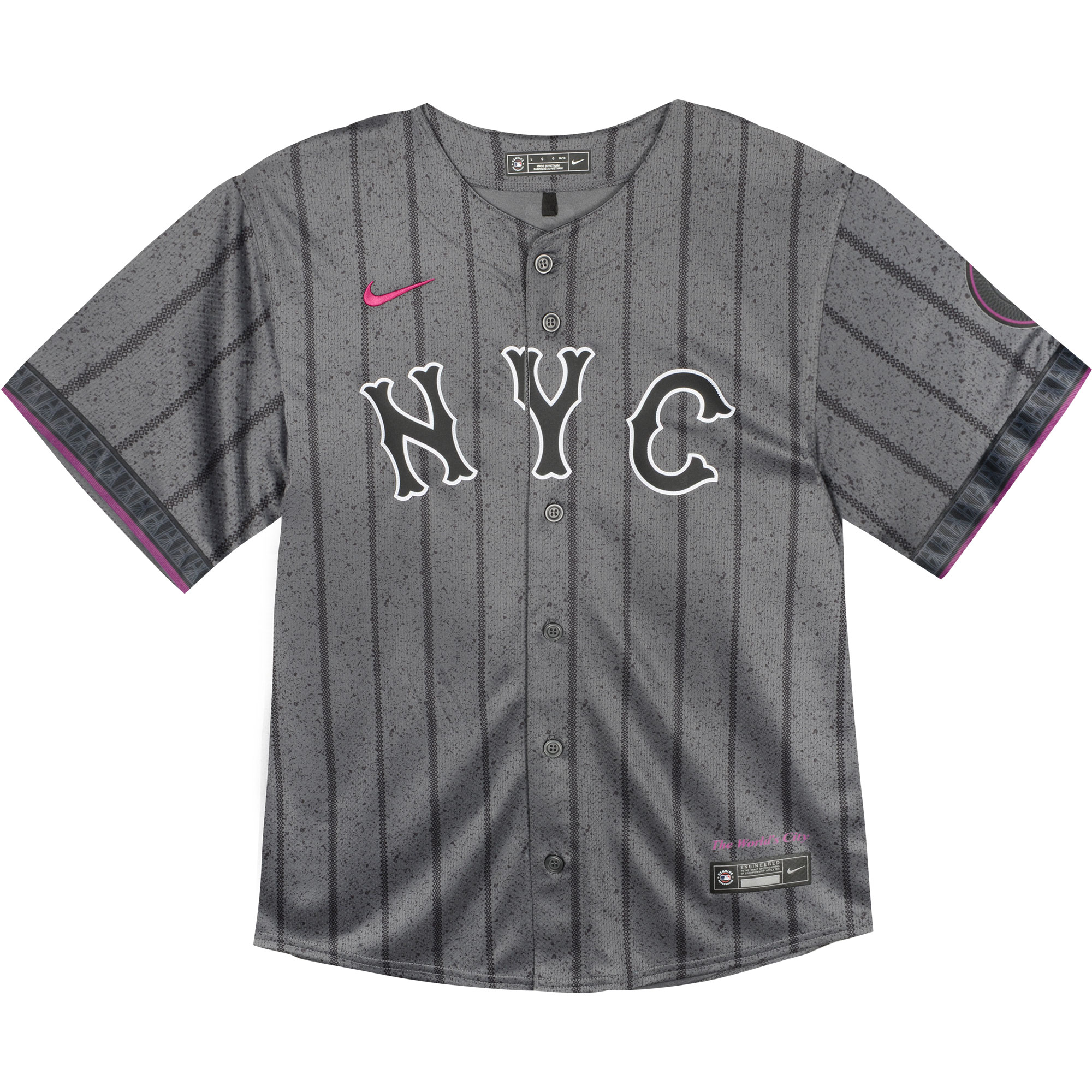 Alternative view of Infant New York Mets Pete Alonso Graphite 2024 City Connect Limited Player Jersey 