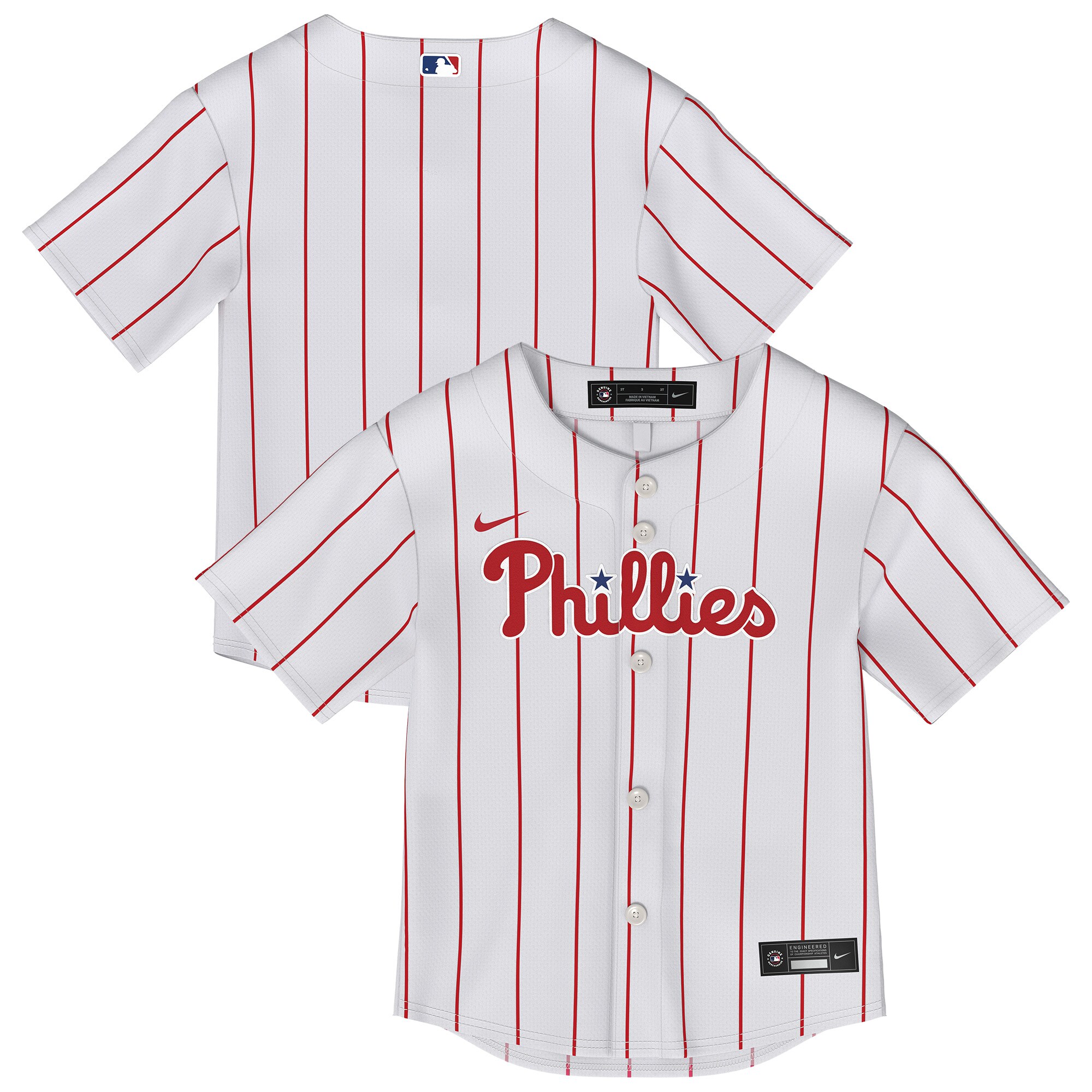 Infant Philadelphia Phillies White Home Jersey 