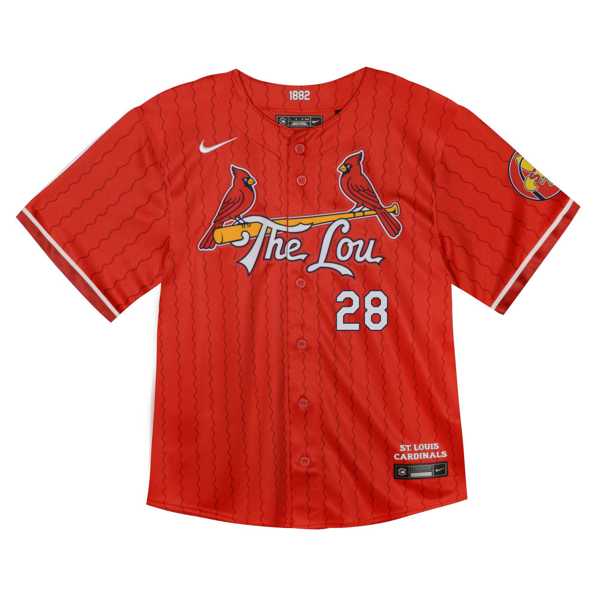 Alternative view of Infant St. Louis Cardinals Nolan Arenado Red 2024 City Connect Limited Player Jersey 