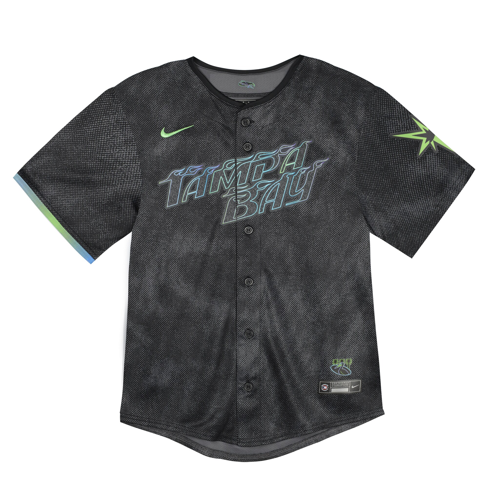Alternative view of Infant Tampa Bay Rays Black 2024 City Connect Limited Jersey - JS698 