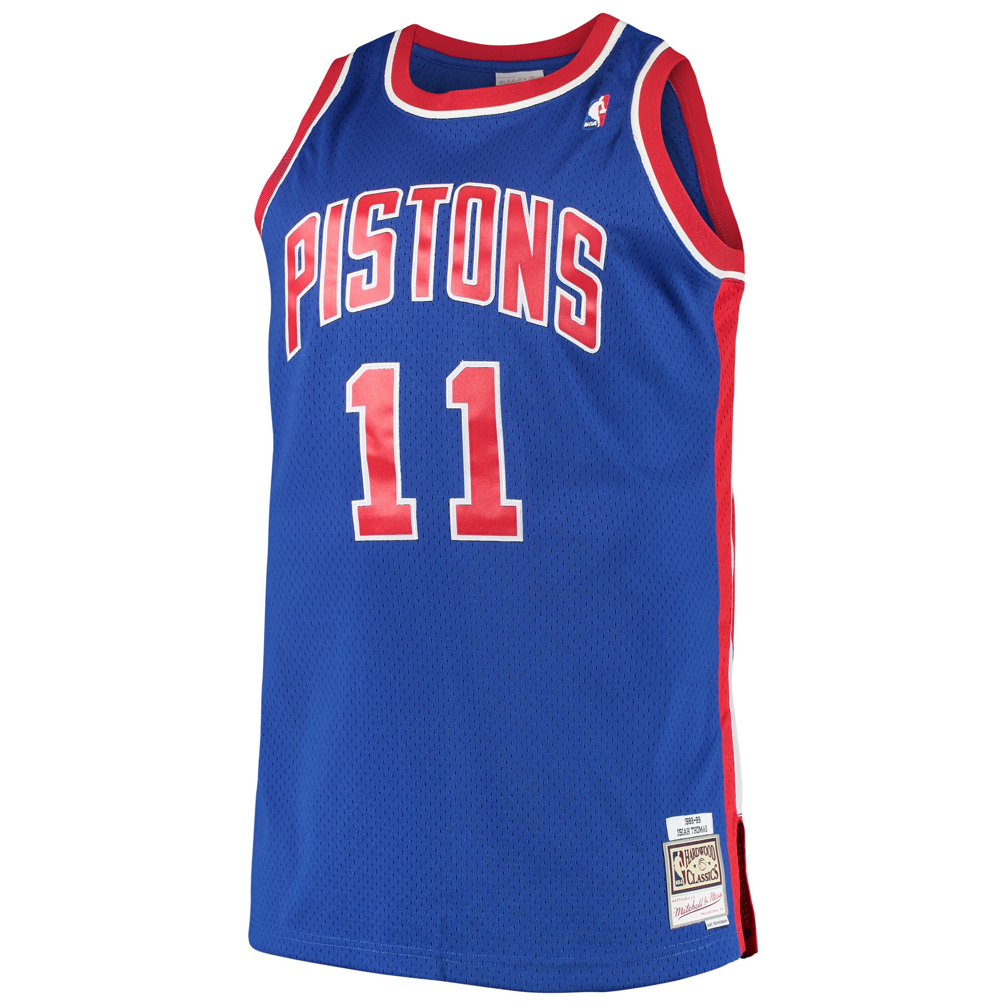 Alternative view of Isaiah Thomas Detroit Pistons Mitchell & Ness 1988/89 Big & Tall Hardwood Classics Swingman Jersey - Royal