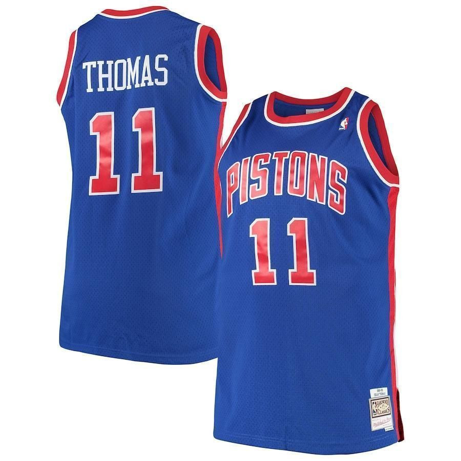 Isaiah Thomas Detroit Pistons Mitchell & Ness Big & Tall Hardwood Classics Jersey - Royal - JS651 