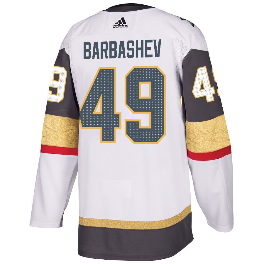 Alternative view of Ivan Barbashev 49 Vegas Golden Knights Stanley Cup 2023 Champions Patch Away Breakaway Men Jersey - White - JS381 
