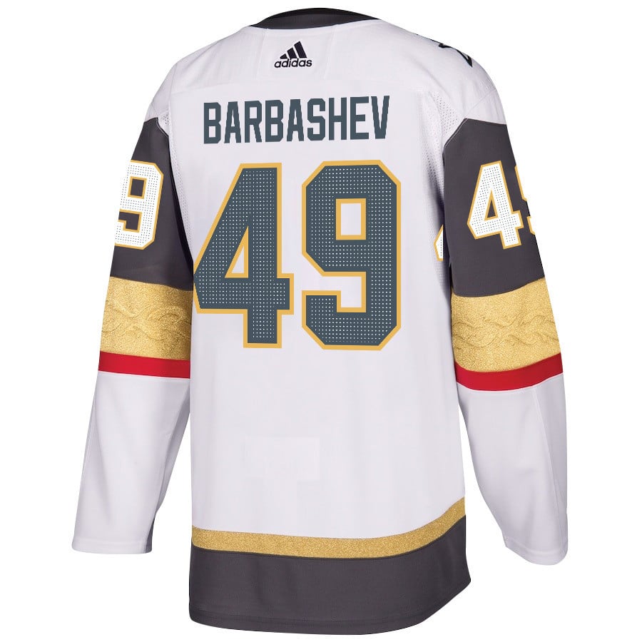 Alternative view of Ivan Barbashev 49 Vegas Golden Knights Stanley Cup 2023 Final Patch Away Breakaway Men Jersey - White - JS249 