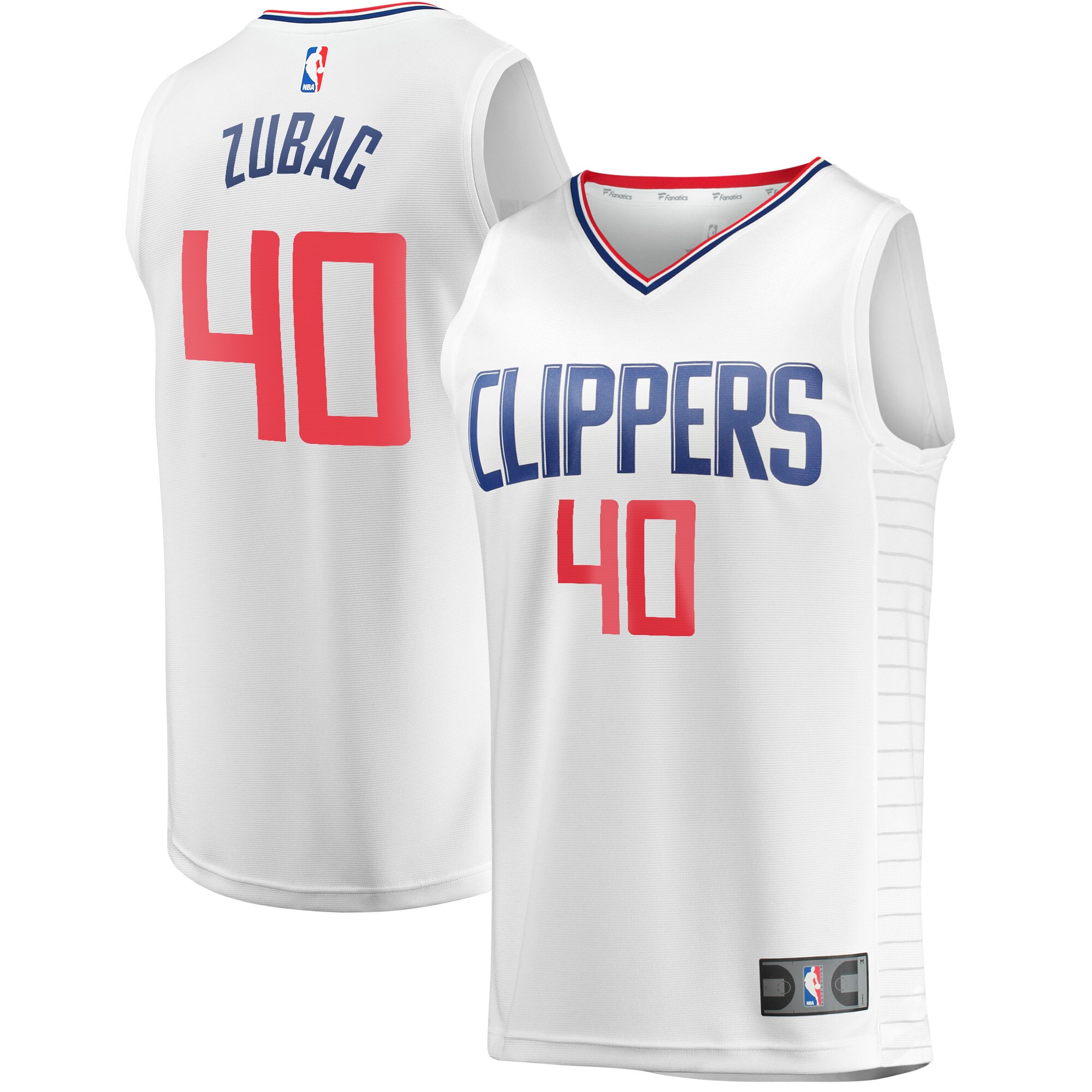 Ivica Zubac La Clippers Fanatics Fast Break Player Jersey - Association Edition - White