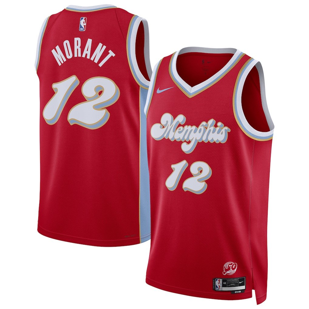 Ja Morant 12 Memphis Grizzlies Unisex 2024/25 Swingman Player Jersey - City Edition - Red - JS658 