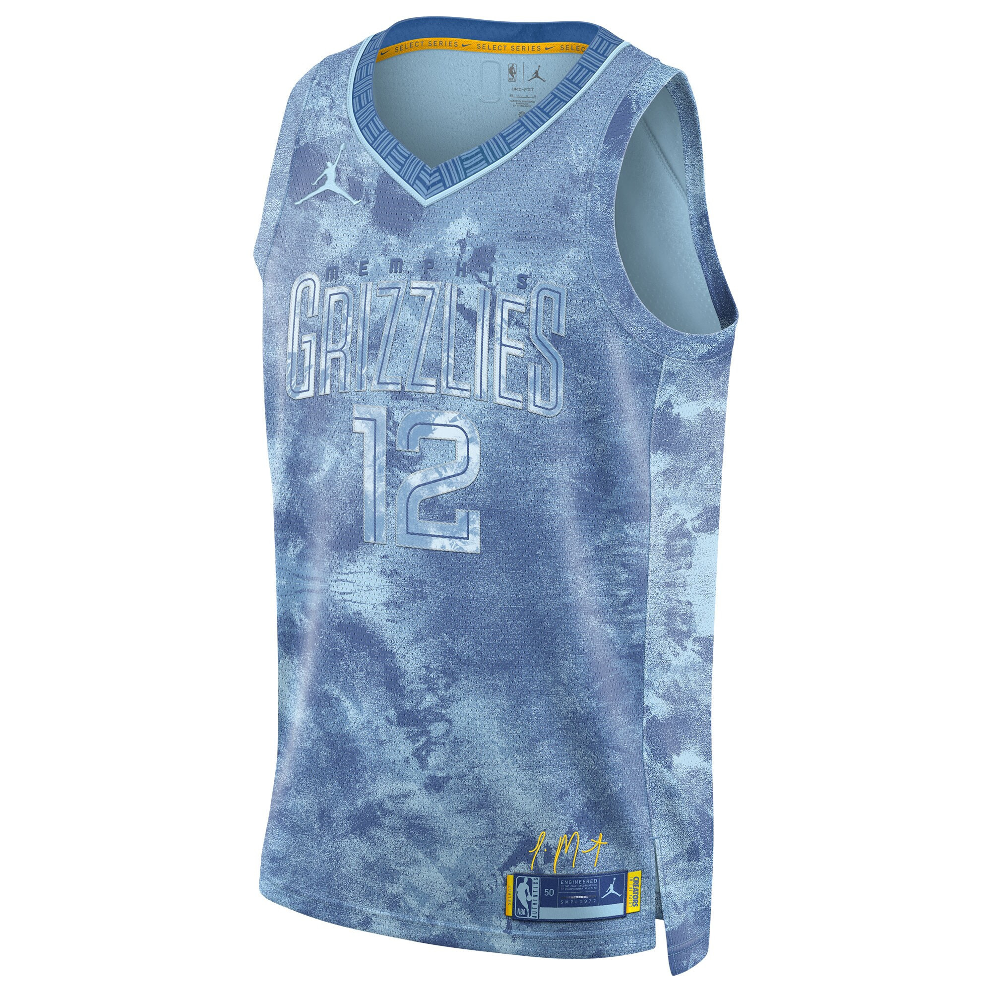 Alternative view of Ja Morant 12 Memphis Grizzlies Unisex Select Series Swingman Jersey - Printing - JS359 