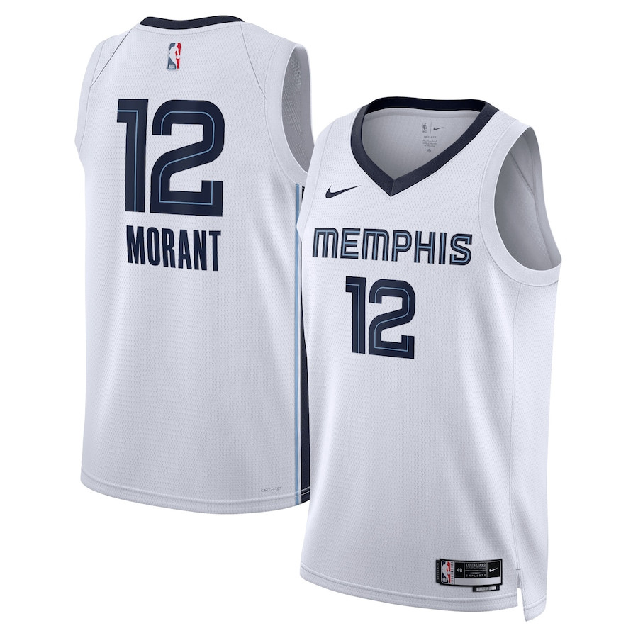 Ja Morant 12 Memphis Grizzlies Unisex Swingman Jersey - Association Edition - White - JS820 