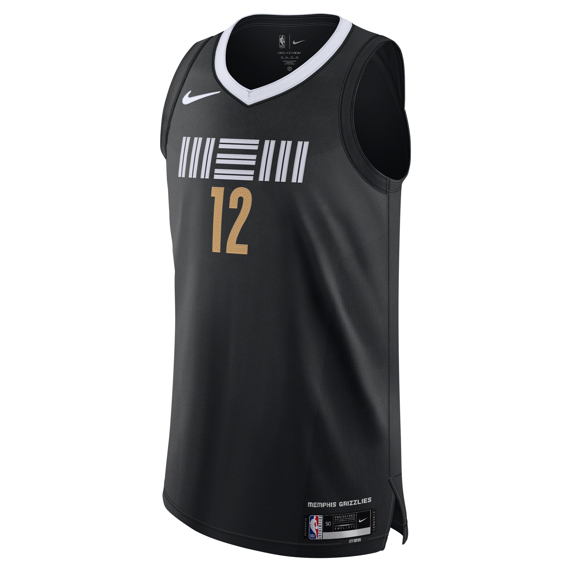 Alternative view of Ja Morant Memphis Grizzlies Authentic Jersey - City Edition - Black