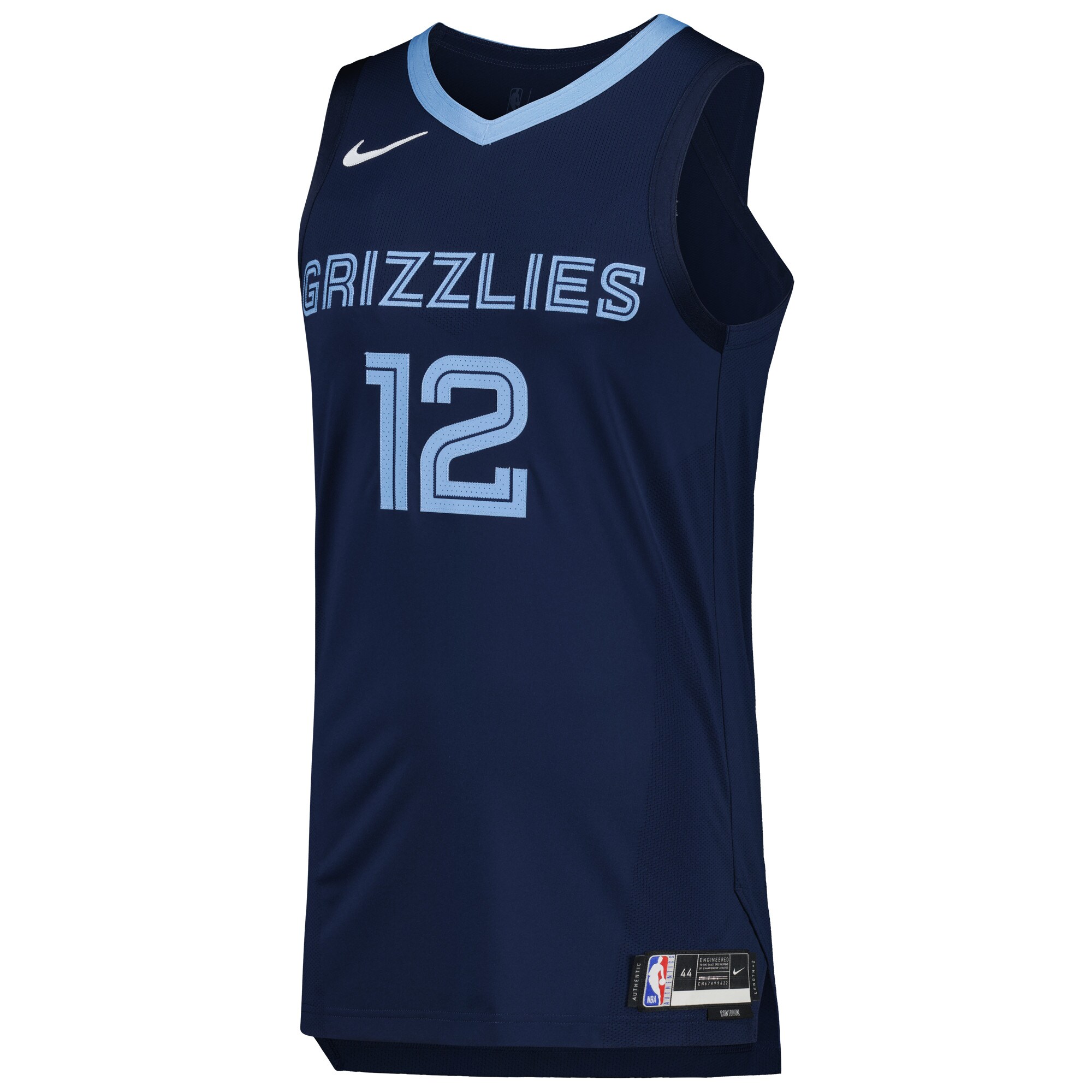 Alternative view of Ja Morant Memphis Grizzlies Authentic Jersey - Icon Edition - Navy