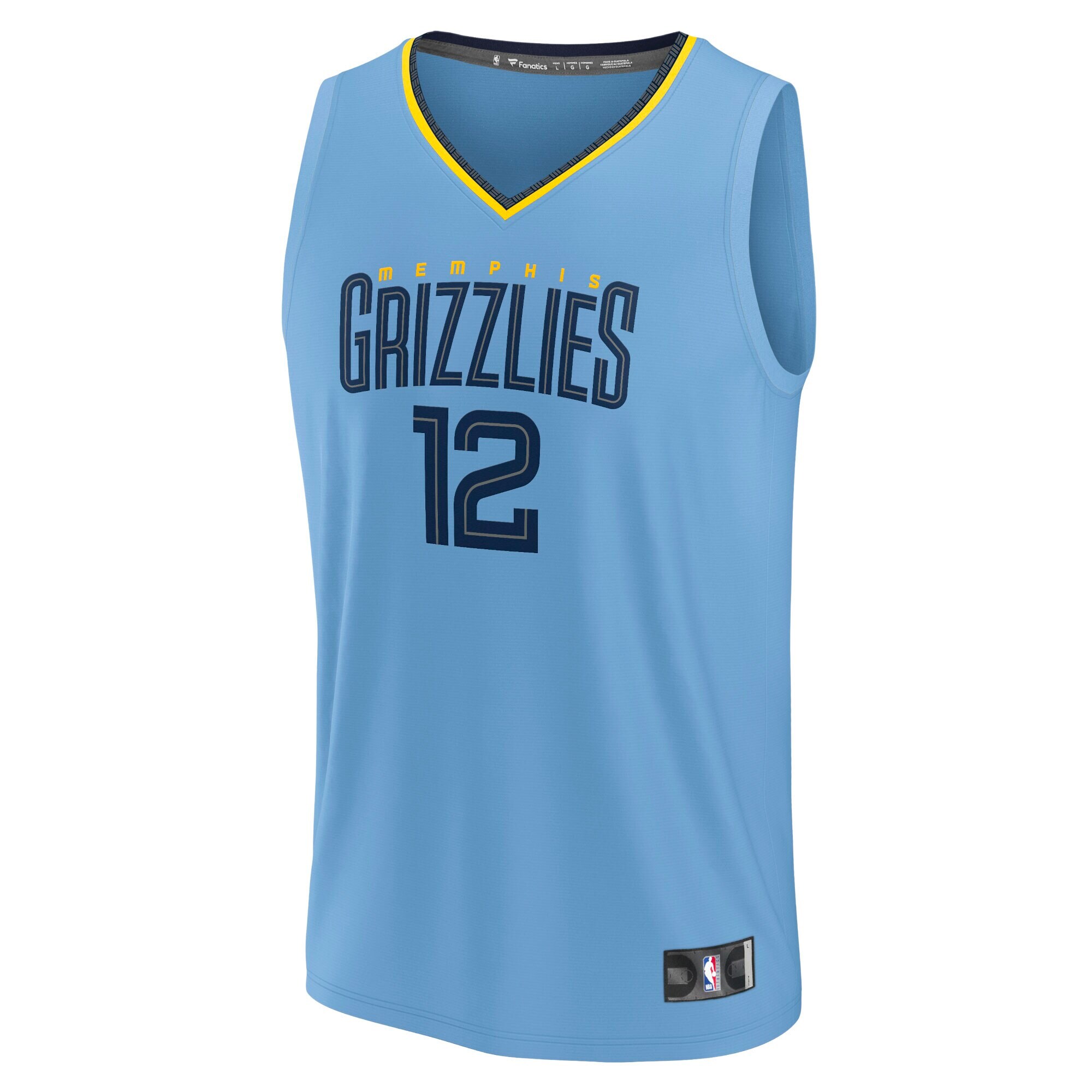Alternative view of Ja Morant Memphis Grizzlies Fanatics Youth Fast Break Player Jersey - Statement Edition - Light Blue