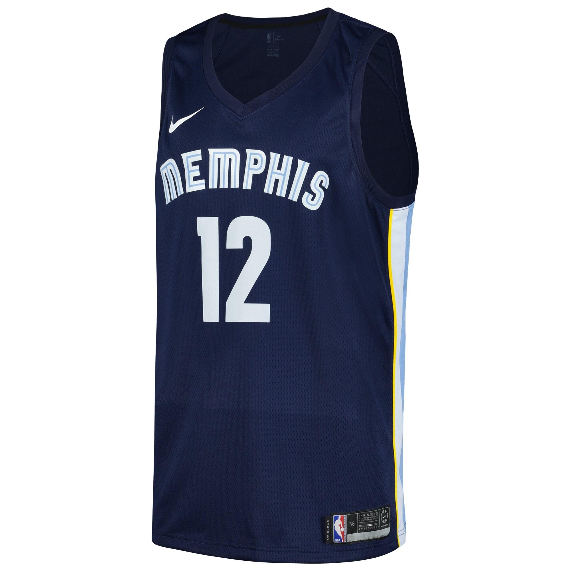 Alternative view of Ja Morant Memphis Grizzlies Swingman Player Jersey - Icon Edition - Navy