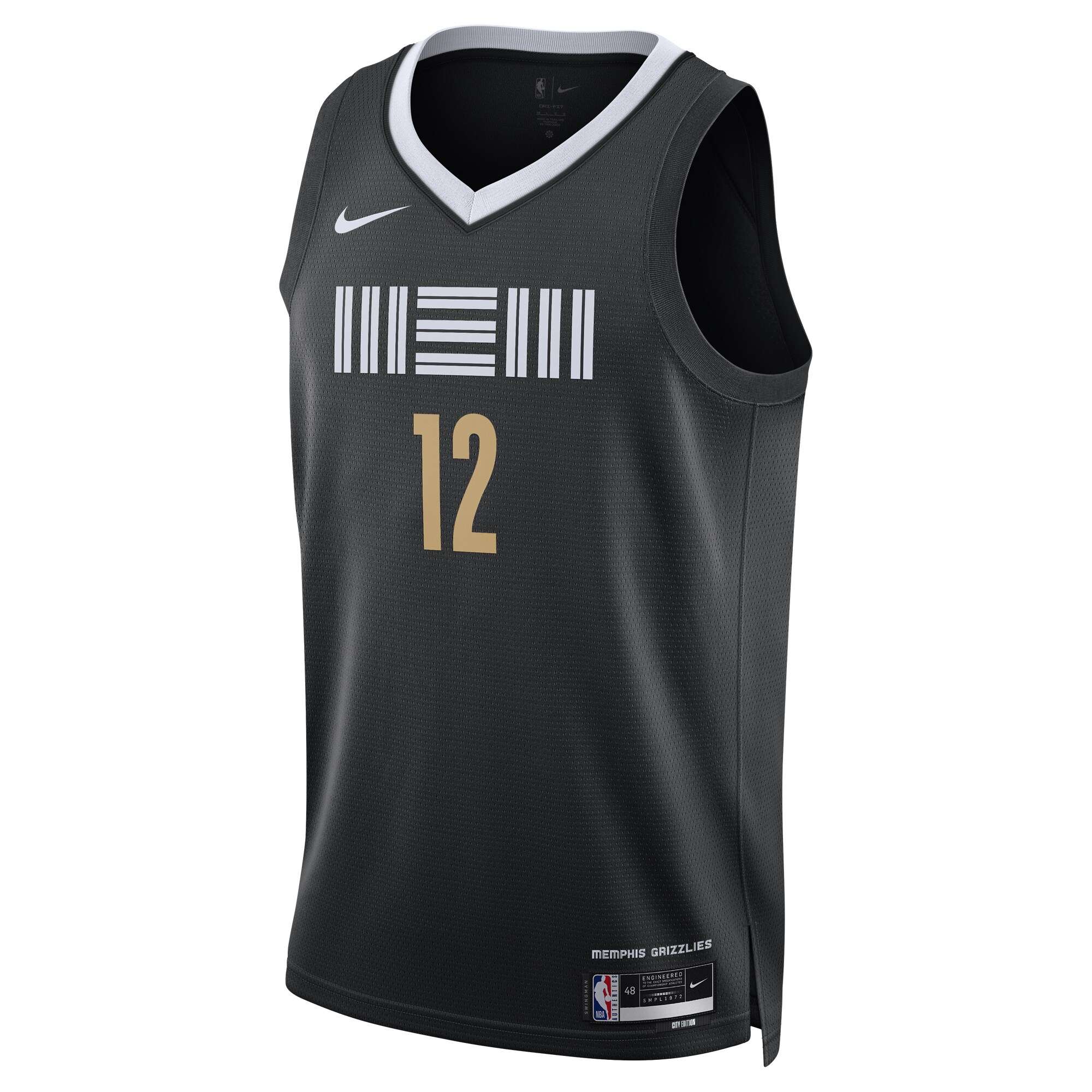 Alternative view of Ja Morant Memphis Grizzlies Unisex 2023/24 Swingman Jersey - Black - City Edition
