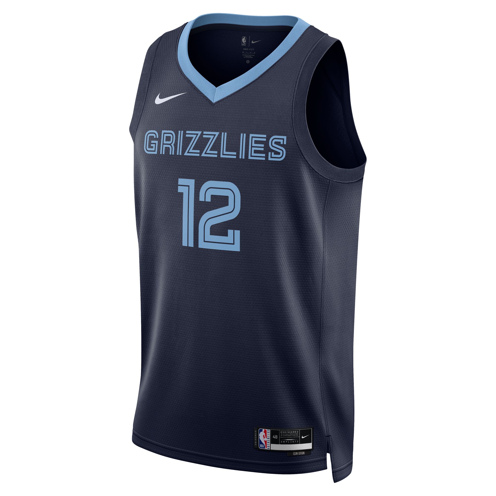 Alternative view of Ja Morant Memphis Grizzlies Unisex Swingman Jersey - Icon Edition - Navy