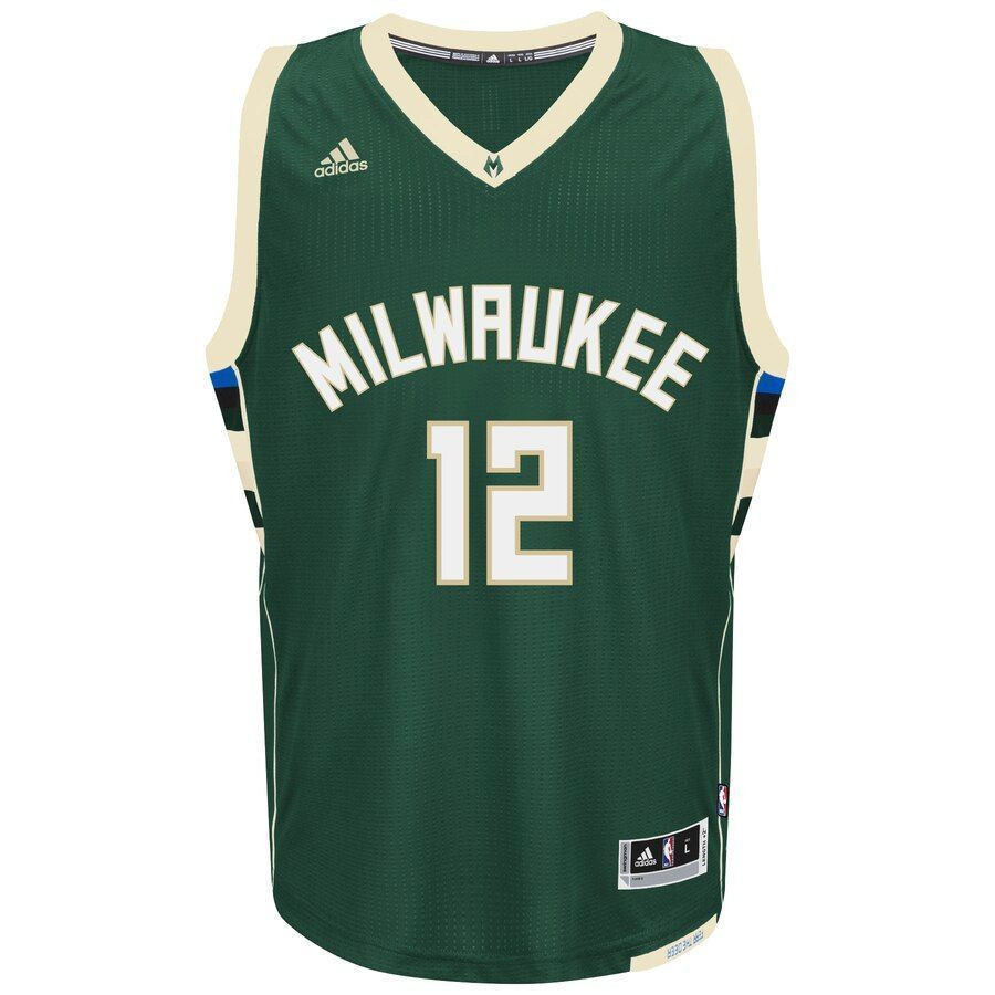 Alternative view of Jabari Parker Milwaukee Bucks Swingman Climacool Jersey - Hunter Green - JS984 