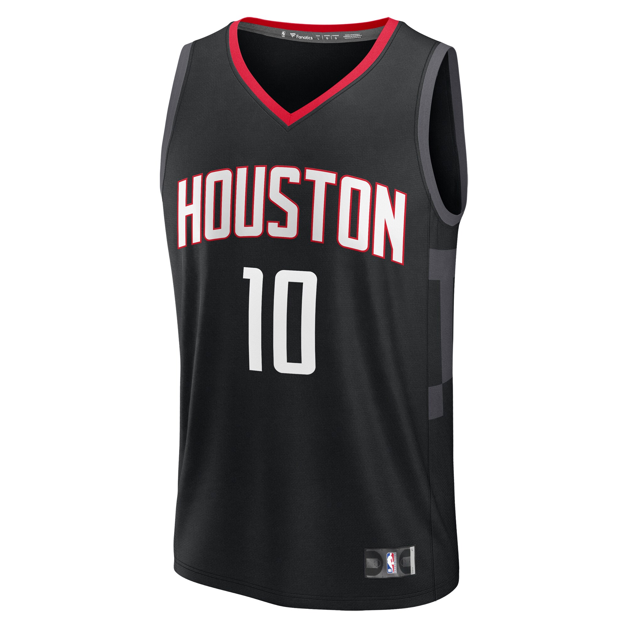 Alternative view of Jabari Smith Jr. Houston Rockets Fanatics Fast Break Replica Player Jersey - Statement Edition - Black