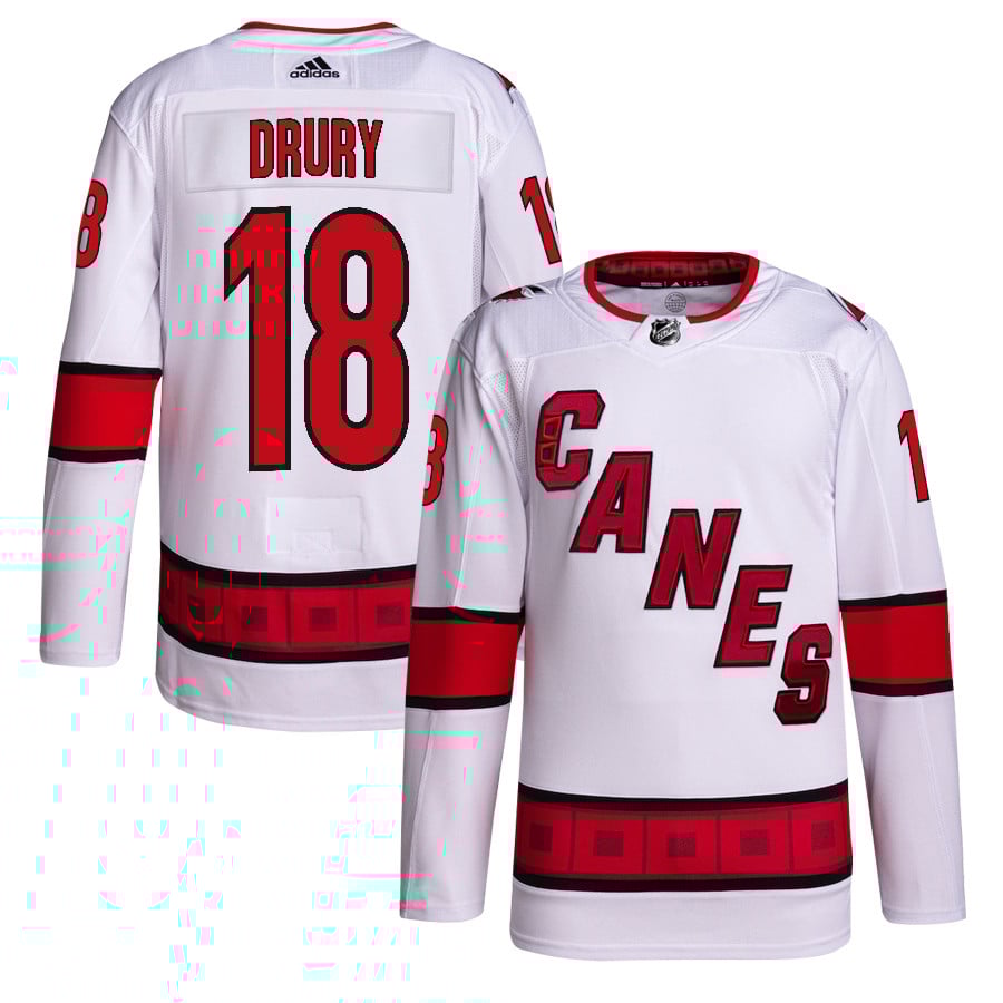 Jack Drury 18 Carolina Hurricanes Away Primegreen Jersey - Men, White - JS223 