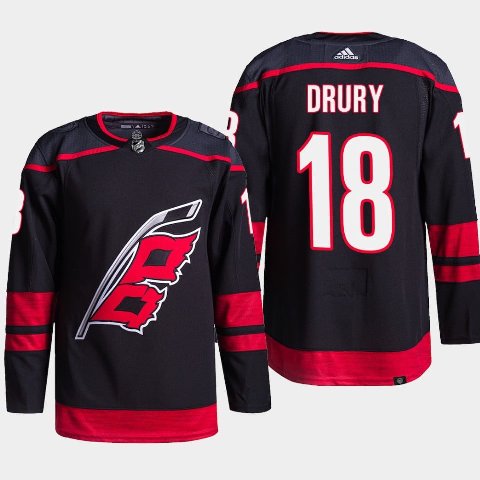 Jack Drury 18 Carolina Hurricanes Black Jersey Primegreen Alternate - JS959 