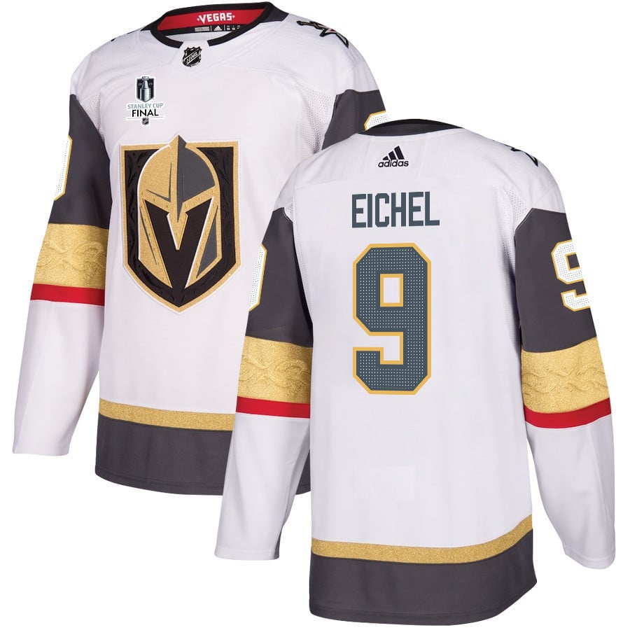 Jack Eichel 9 Vegas Golden Knights Stanley Cup 2023 Final Patch Away Breakaway Men Jersey - White - JS915 