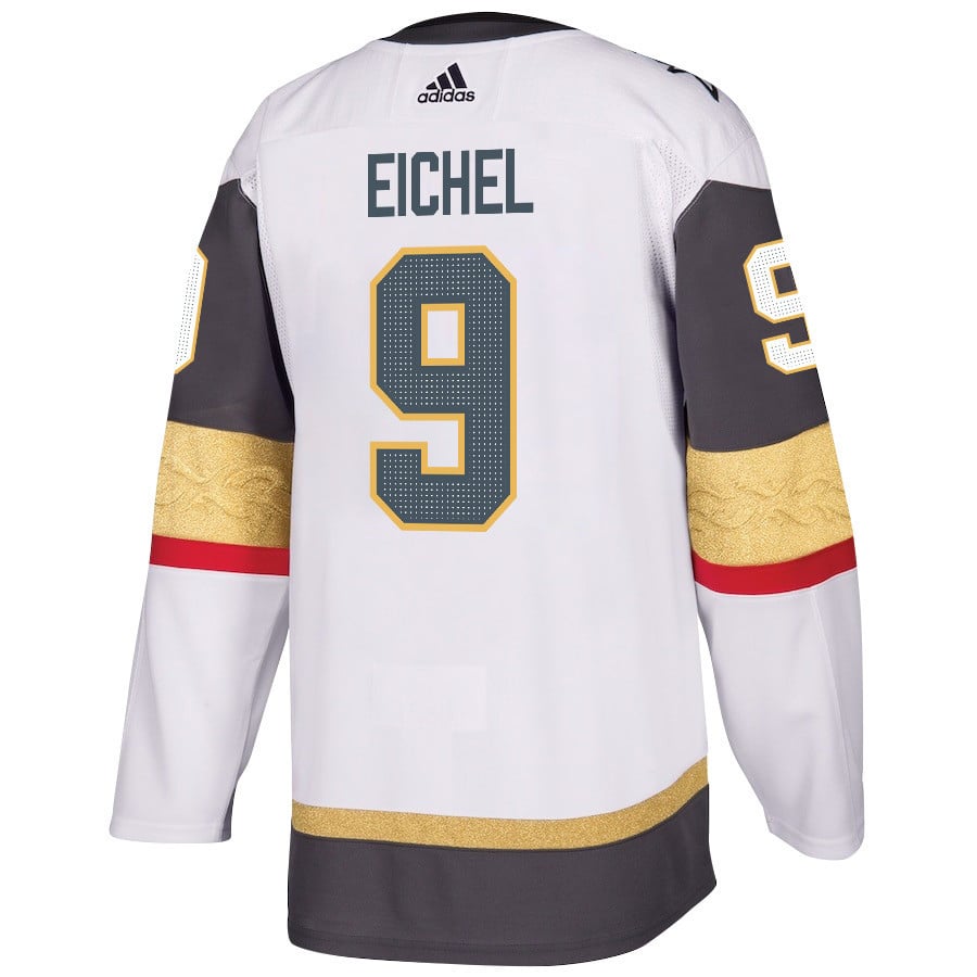Alternative view of Jack Eichel 9 Vegas Golden Knights Stanley Cup 2023 Final Patch Away Breakaway Men Jersey - White - JS915 
