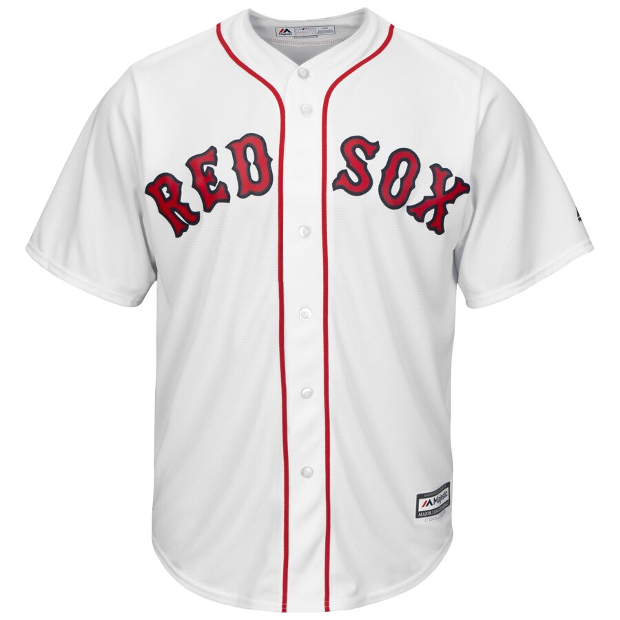 Alternative view of Jackie Bradley Jr. Boston Red Sox Majestic Home Official Cool Base Replica Player Jersey - White