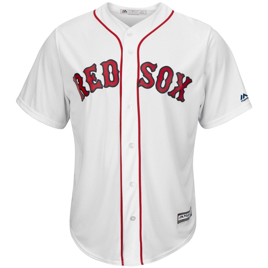 Alternative view of Jackie Bradley Jr. Boston Red Sox Majestic Home Official Replica Cool Base Player Jersey - White Color