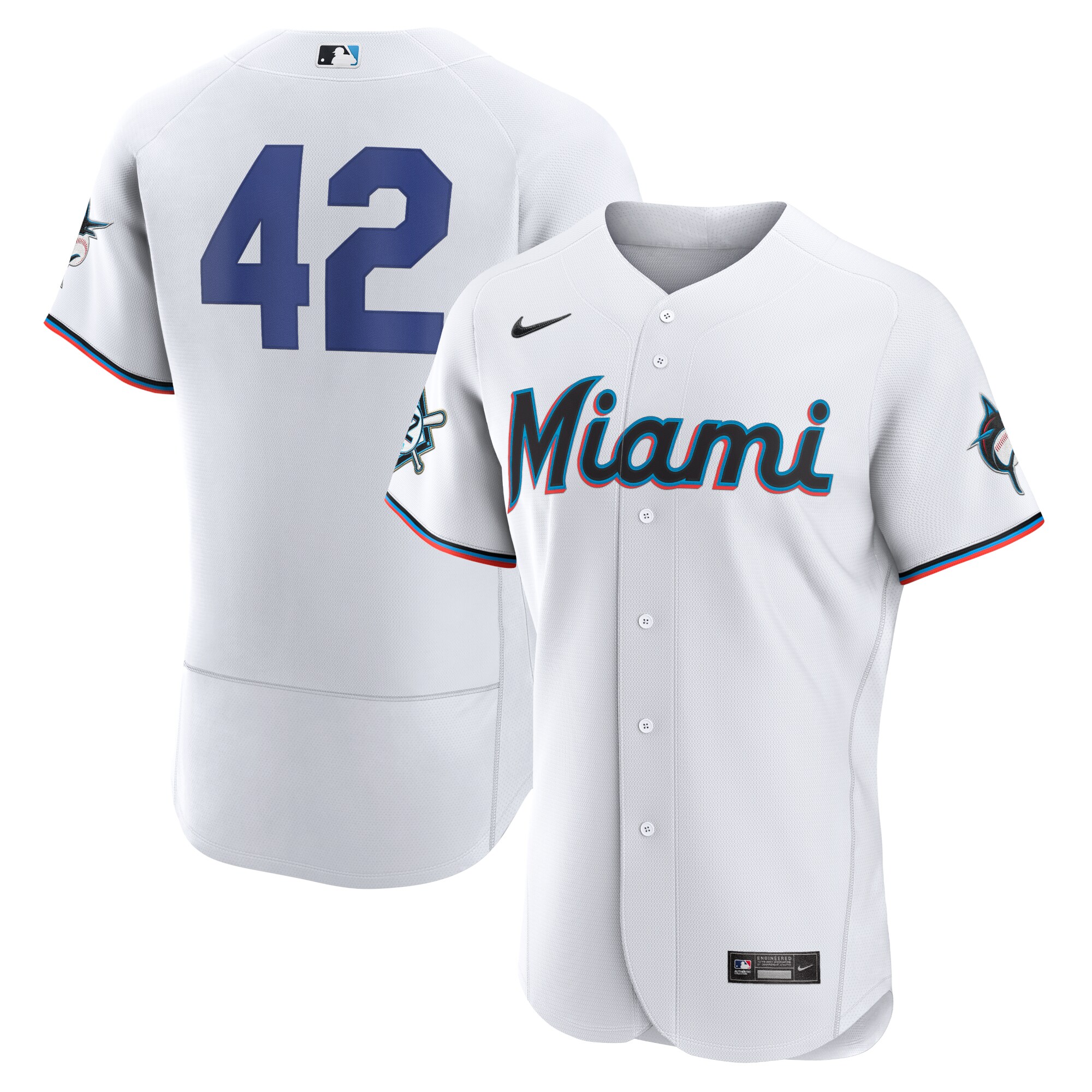 Jackie Robinson Miami Marlins Authentic Player Jersey - White