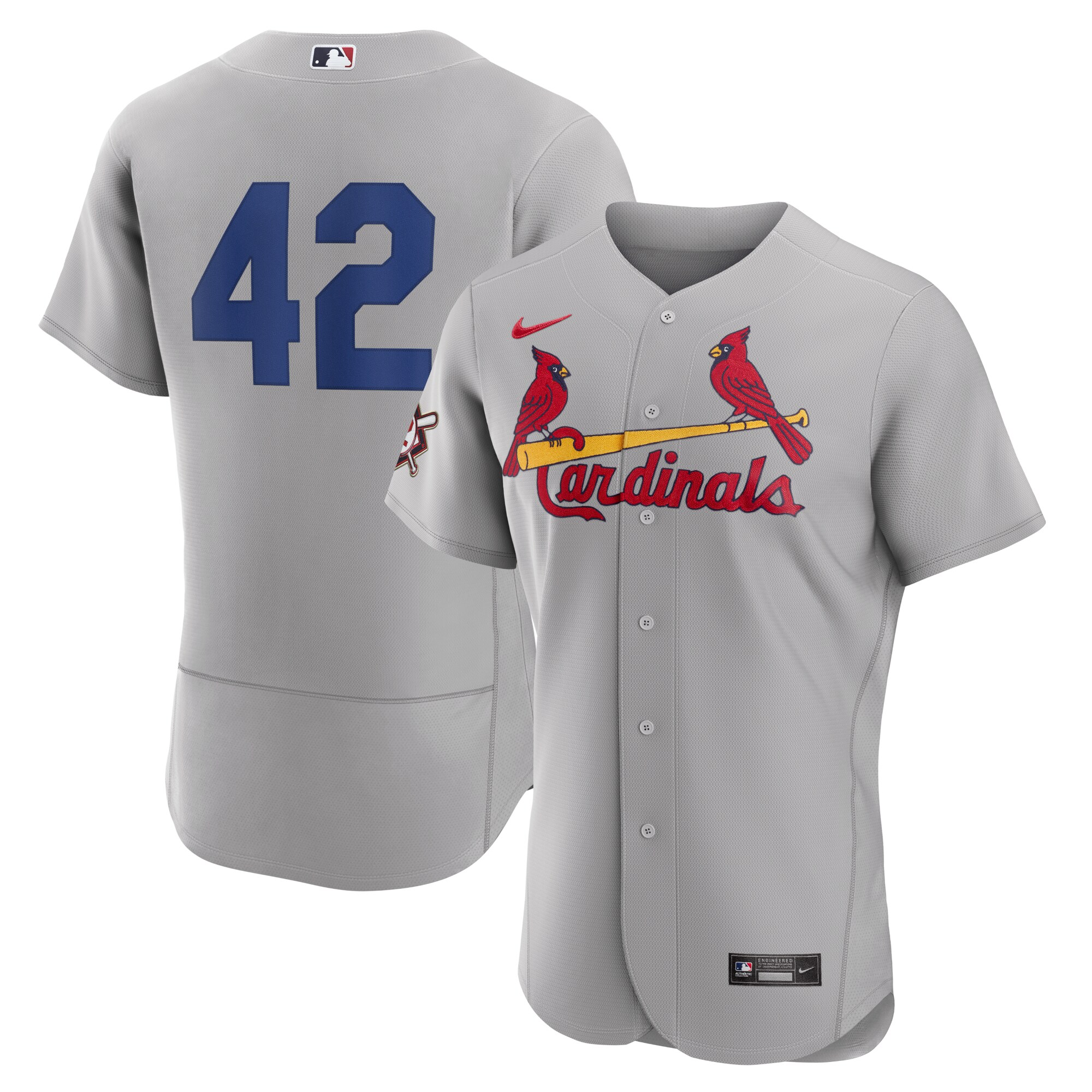 Jackie Robinson St. Louis Cardinals Authentic Player Jersey - Gray