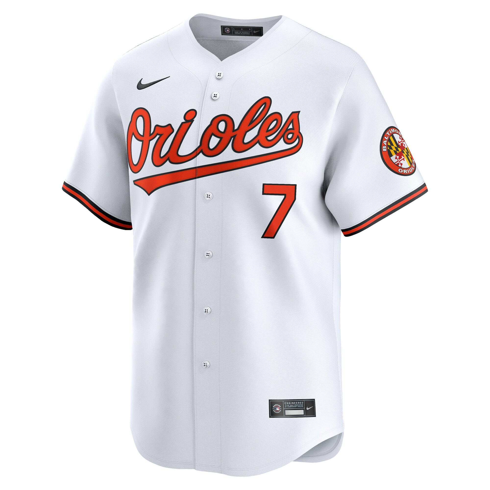 Alternative view of Jackson Holliday Baltimore Orioles Home Limited Player Jersey - White