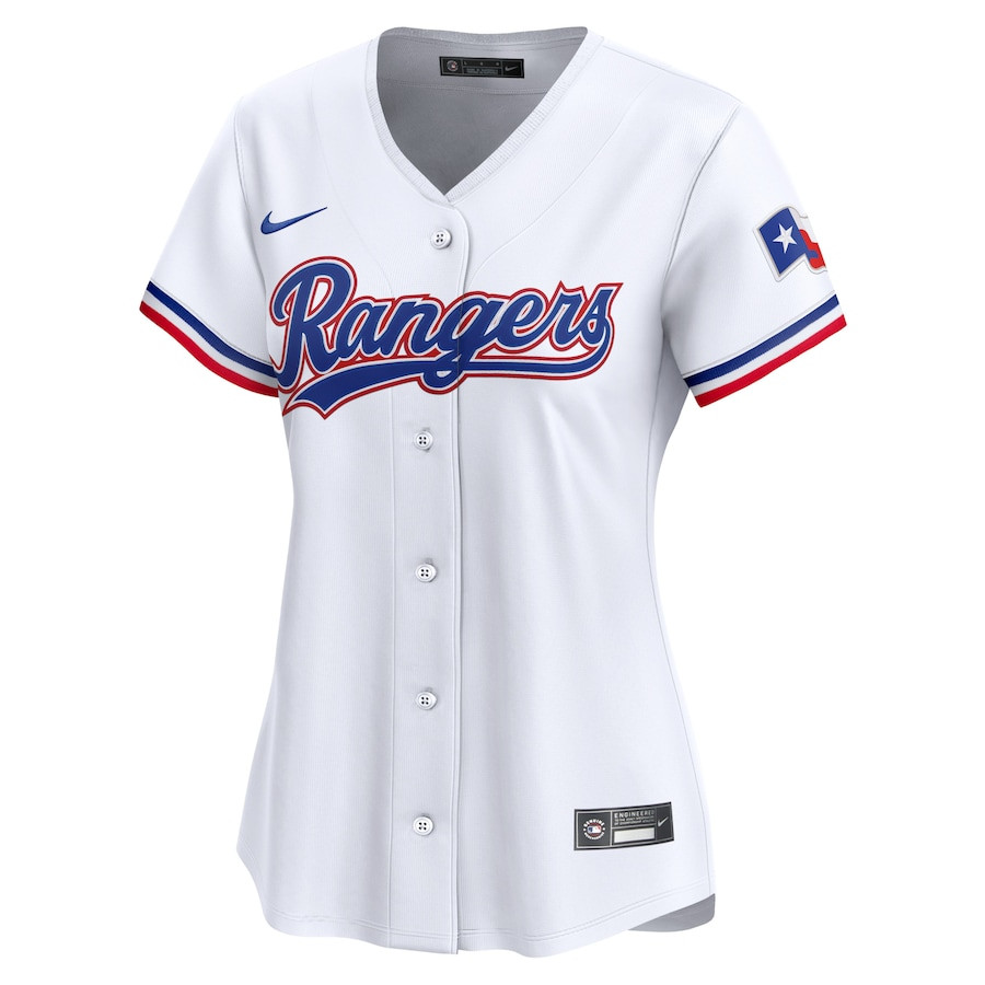 Alternative view of Jacob deGrom 48 Texas Rangers Women Home Limited Player Jersey - White - JS764 