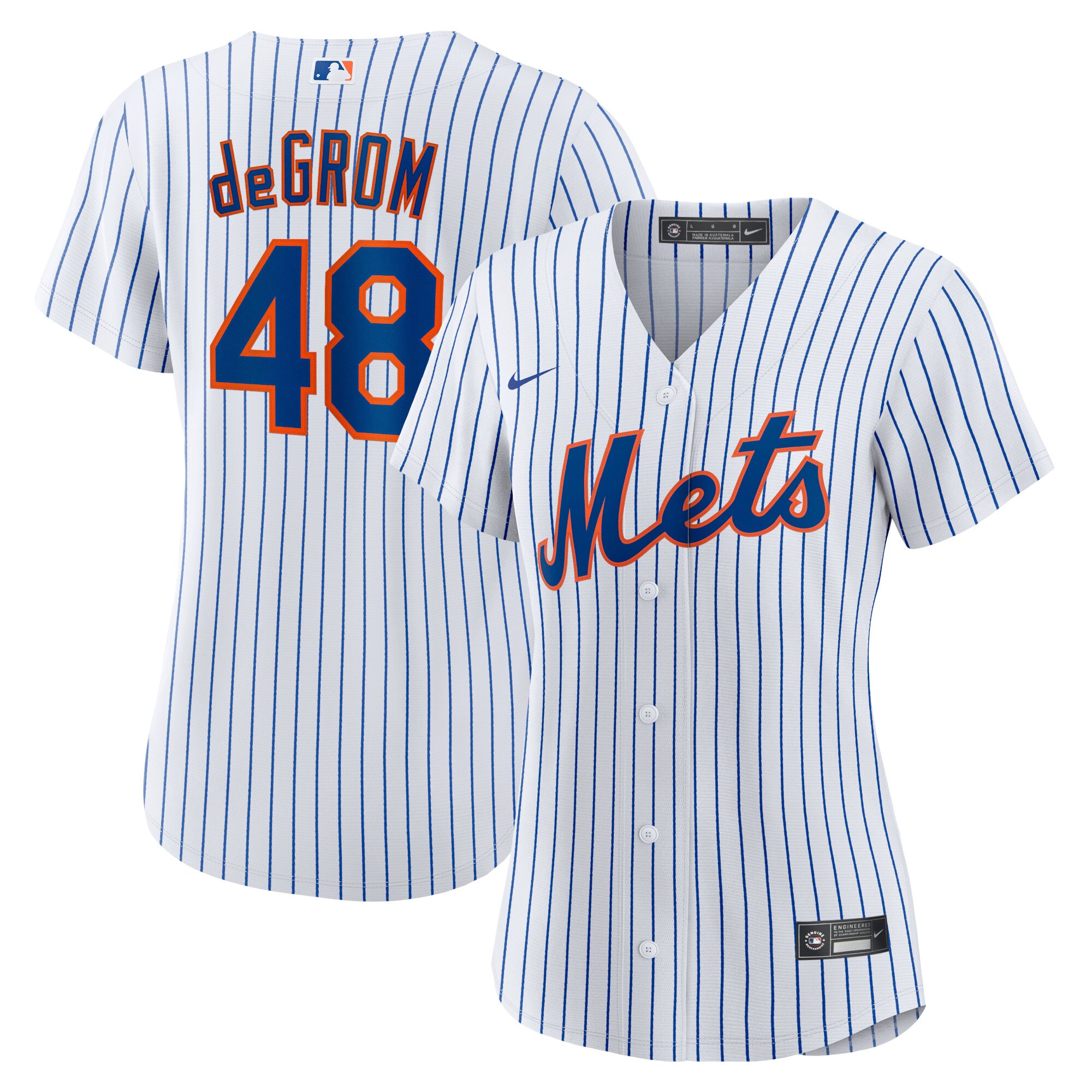 Jacob Degrom New York Mets Women’s Home Replica Player Jersey – White